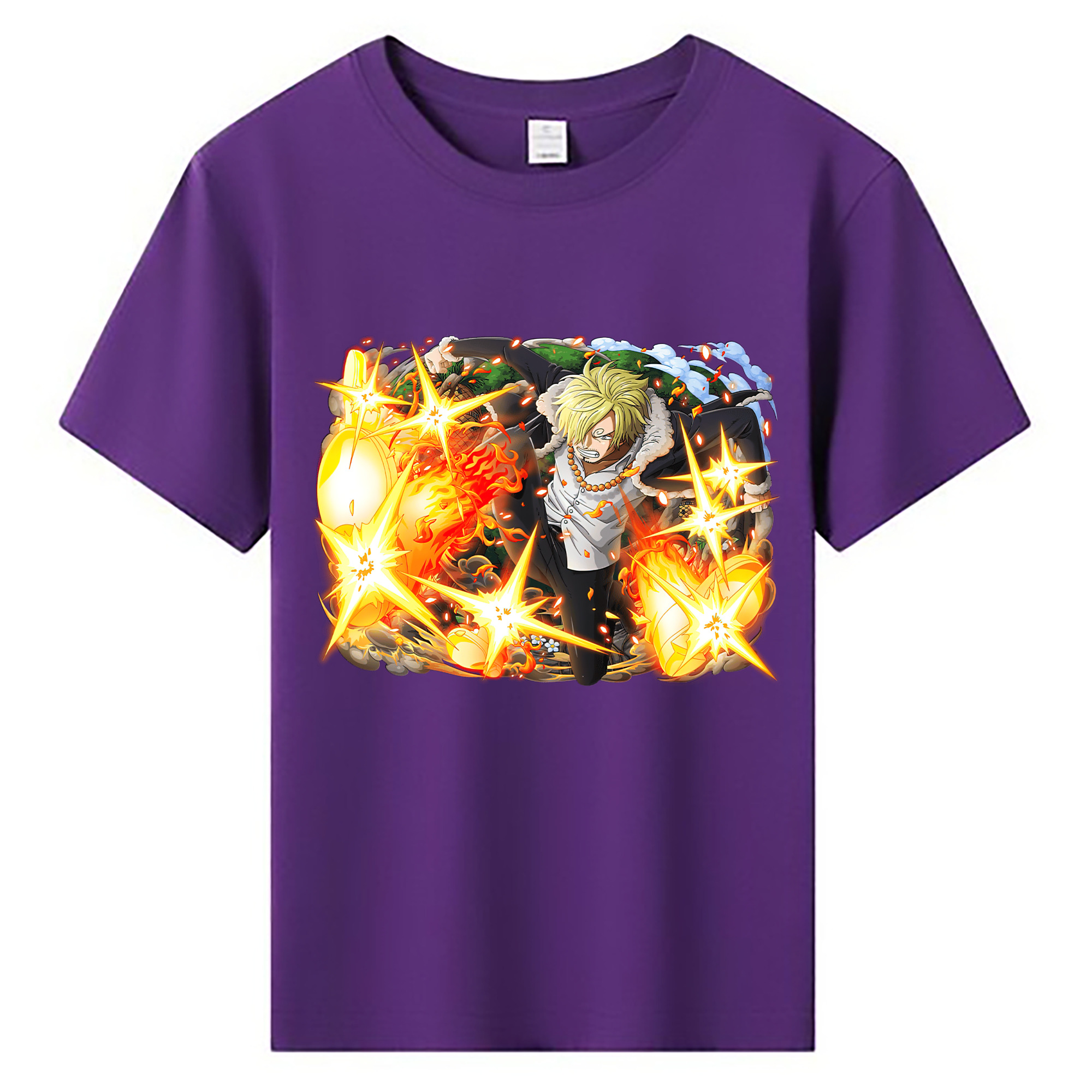 （画像用） ワンピース サンジ ONE PIECE Sanji 綿100％キッズTシャツ（フロントプリント）