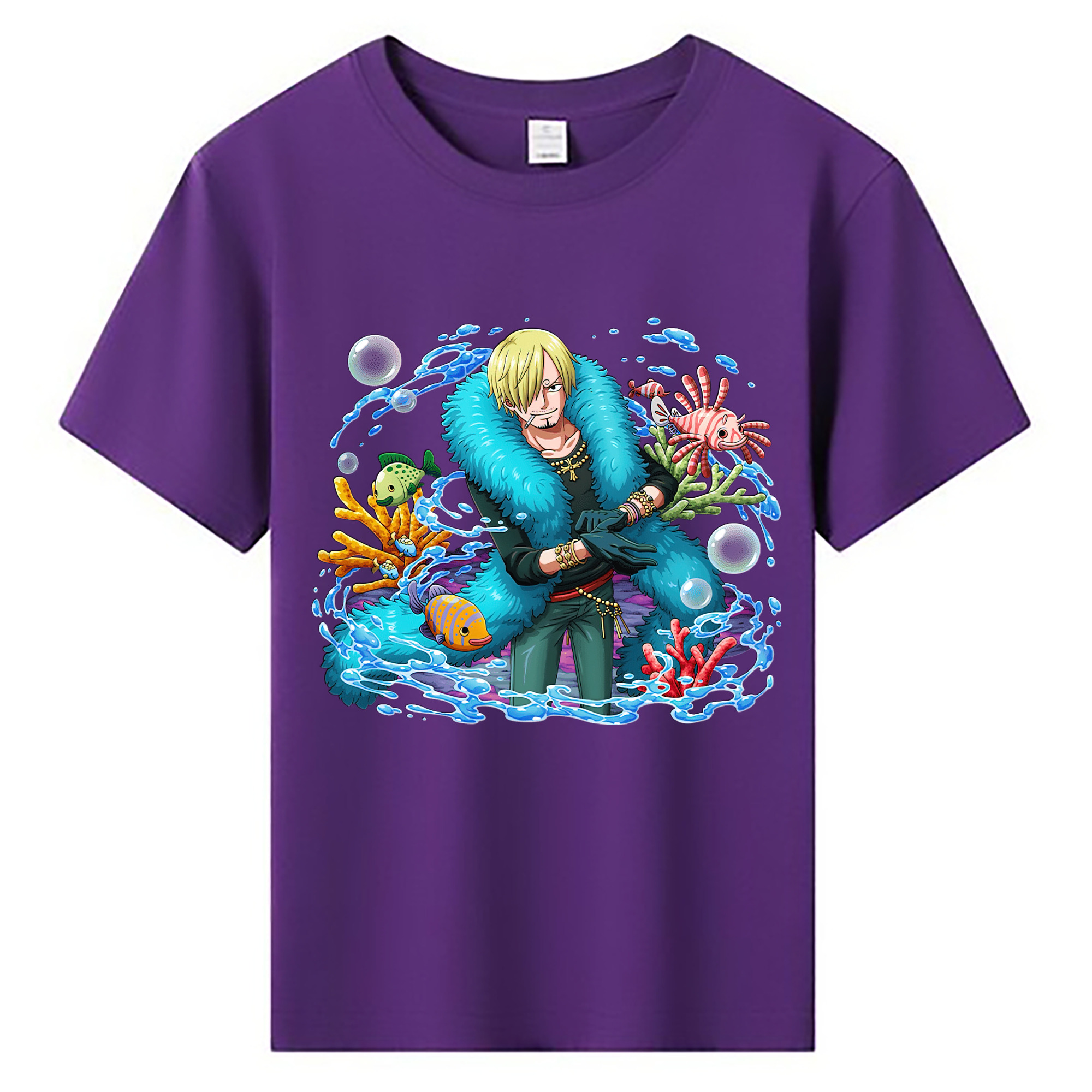 （画像用） ワンピース サンジ ONE PIECE Sanji 綿100％キッズTシャツ（フロントプリント）
