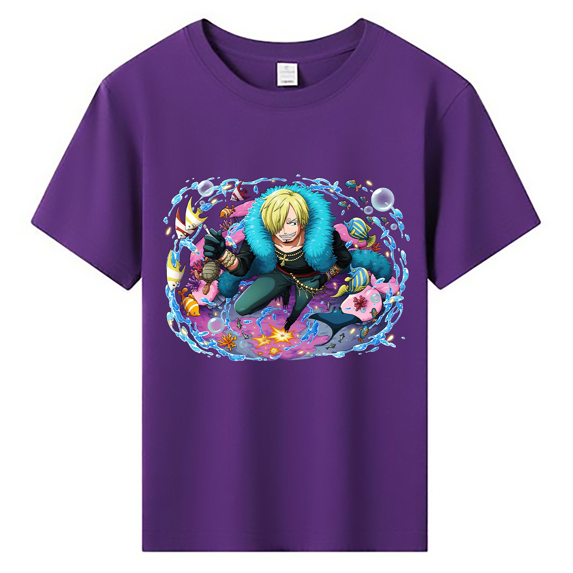 （画像用） ワンピース サンジ ONE PIECE Sanji 綿100％キッズTシャツ（フロントプリント）