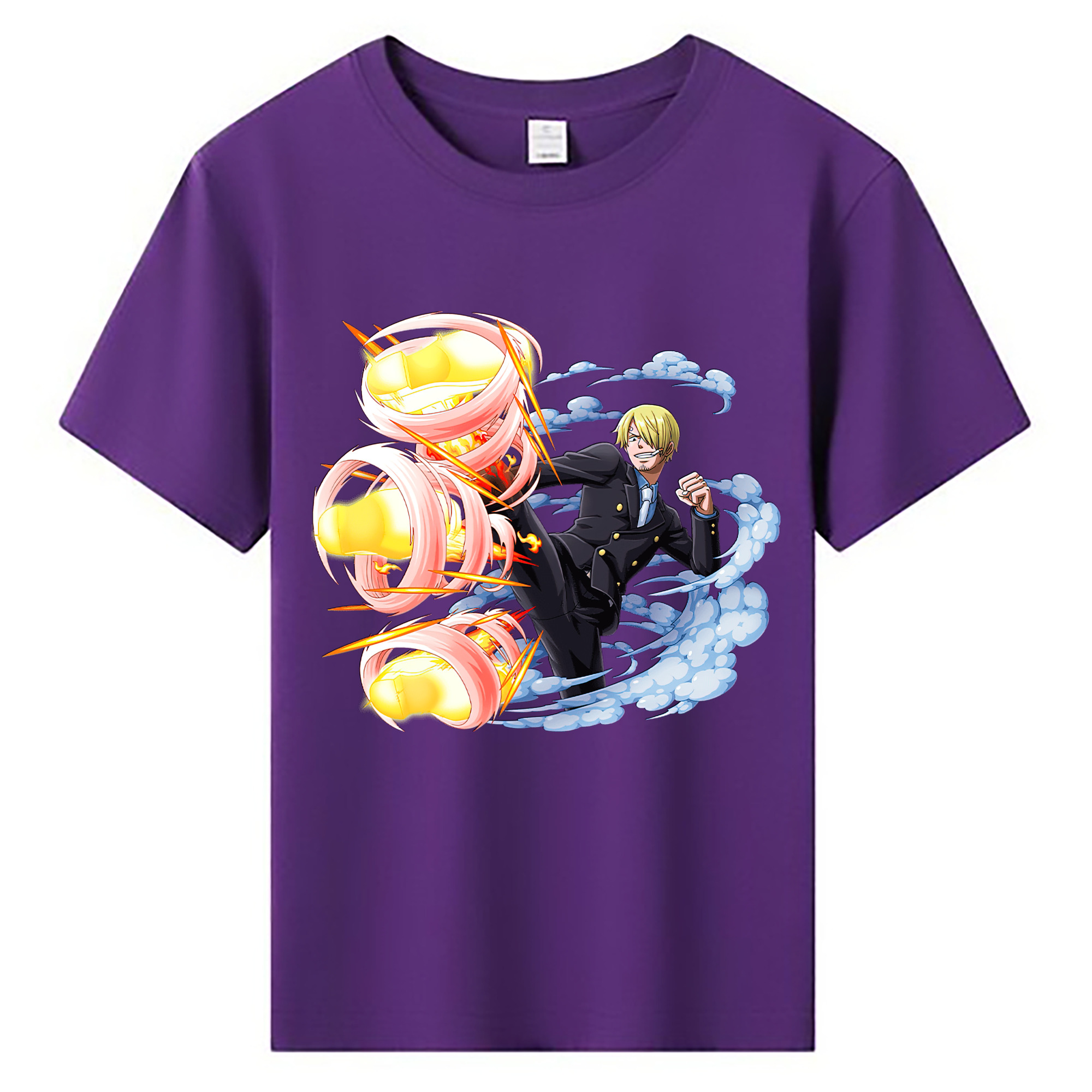 （画像用） ワンピース サンジ ONE PIECE Sanji 綿100％キッズTシャツ（フロントプリント）