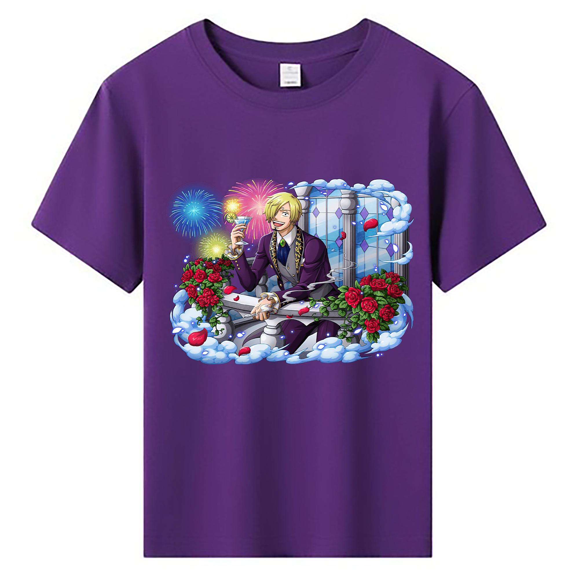（画像用） ワンピース サンジ ONE PIECE Sanji 綿100％キッズTシャツ（フロントプリント）
