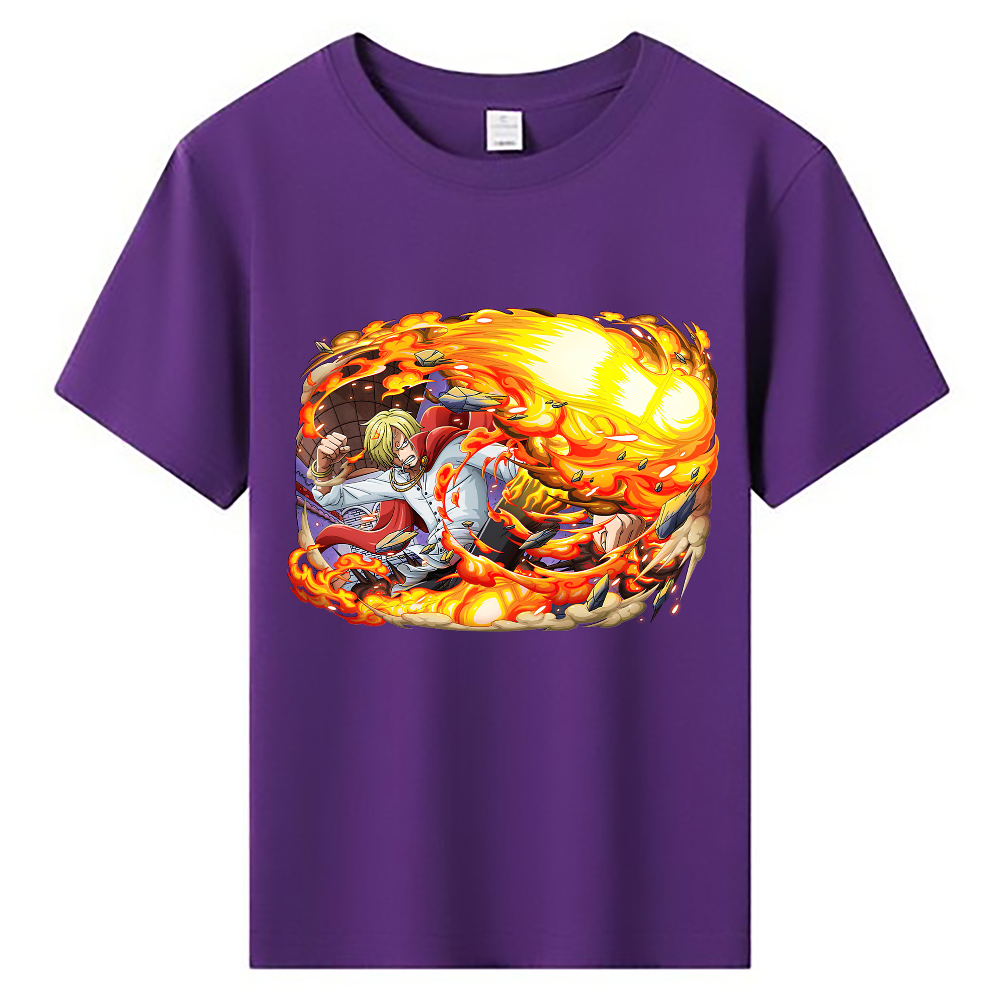 （画像用） ワンピース サンジ ONE PIECE Sanji 綿100％キッズTシャツ（フロントプリント）