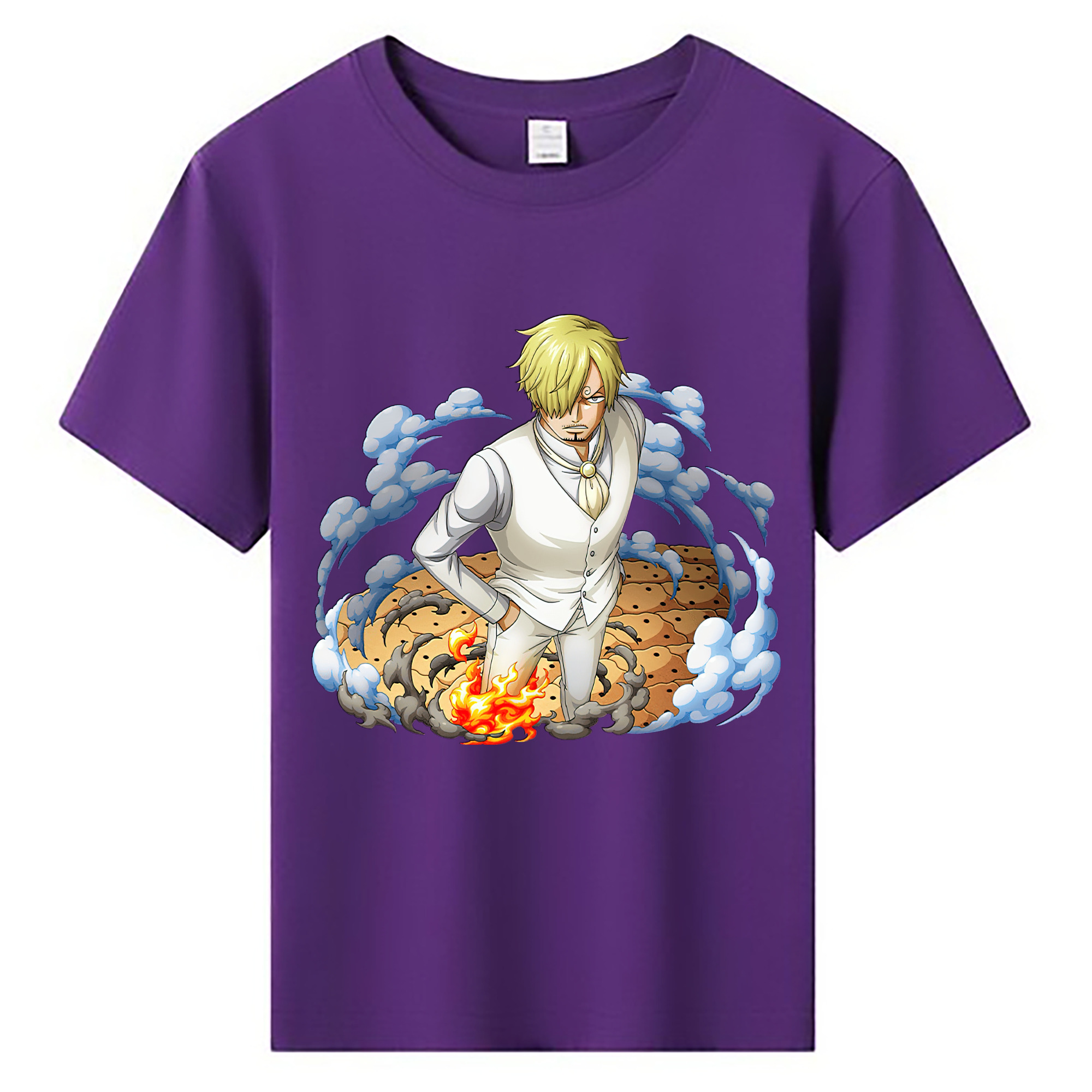 （画像用） ワンピース サンジ ONE PIECE Sanji 綿100％キッズTシャツ（フロントプリント）