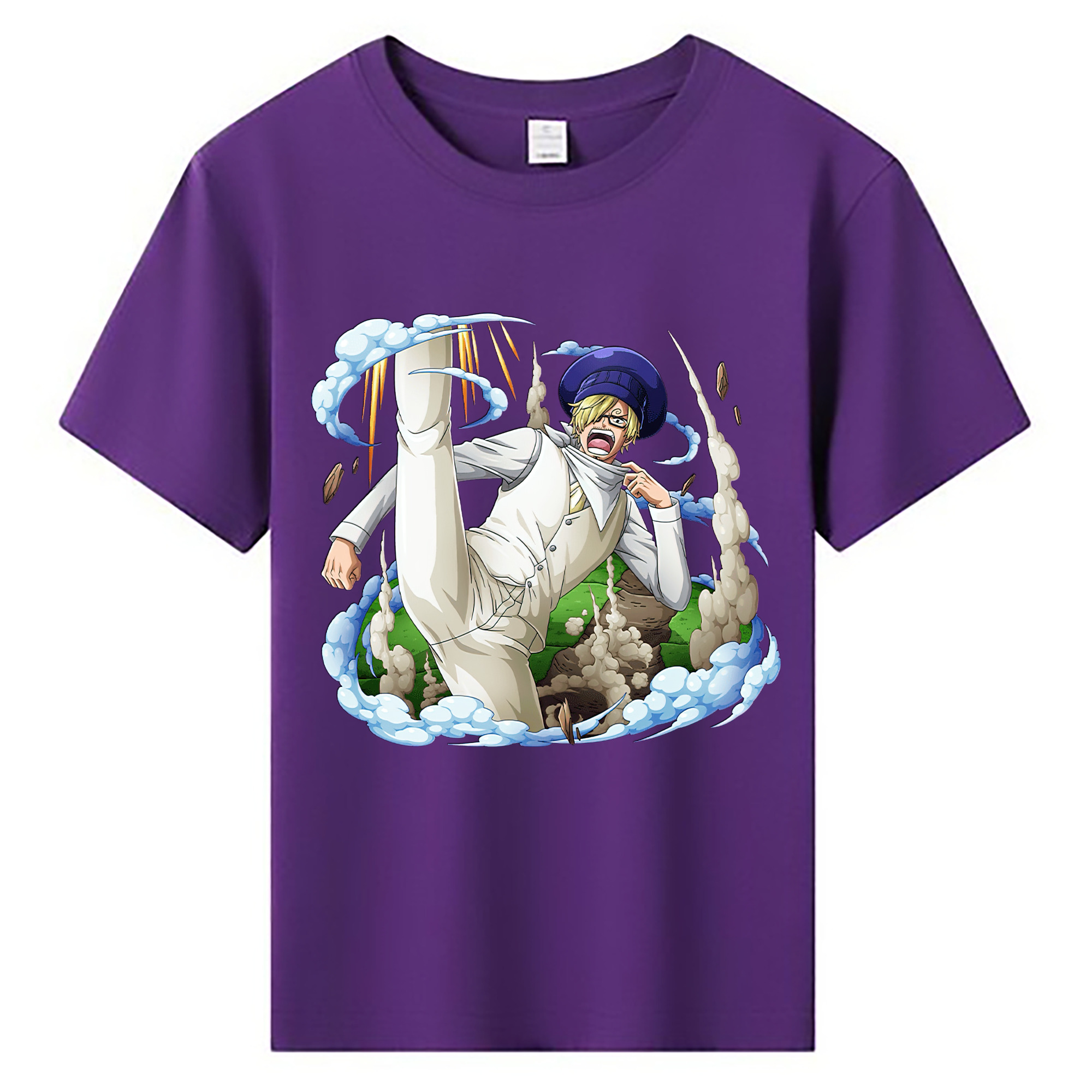 （画像用） ワンピース サンジ ONE PIECE Sanji 綿100％キッズTシャツ（フロントプリント）