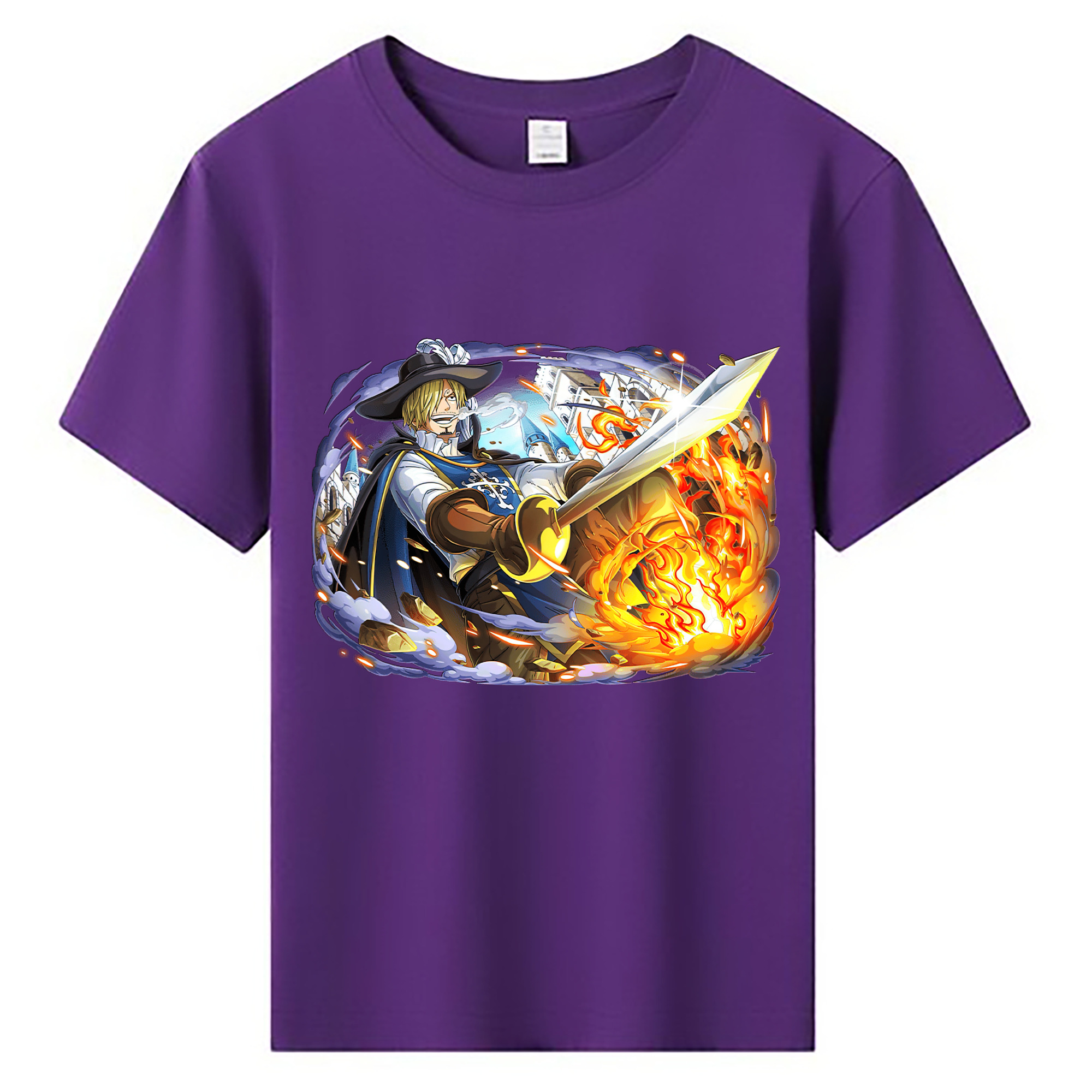 （画像用） ワンピース サンジ ONE PIECE Sanji 綿100％キッズTシャツ（フロントプリント）