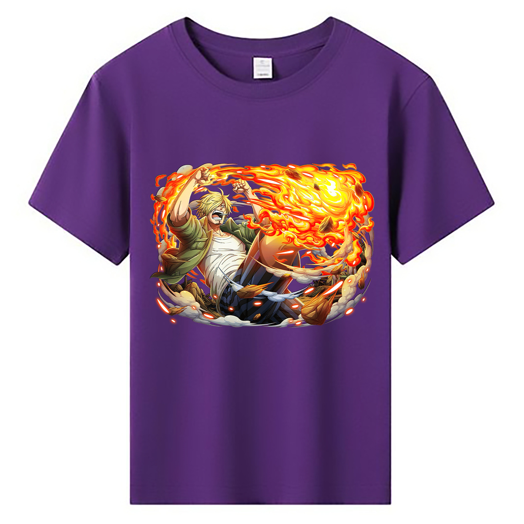 （画像用） ワンピース サンジ ONE PIECE Sanji 綿100％キッズTシャツ（フロントプリント）