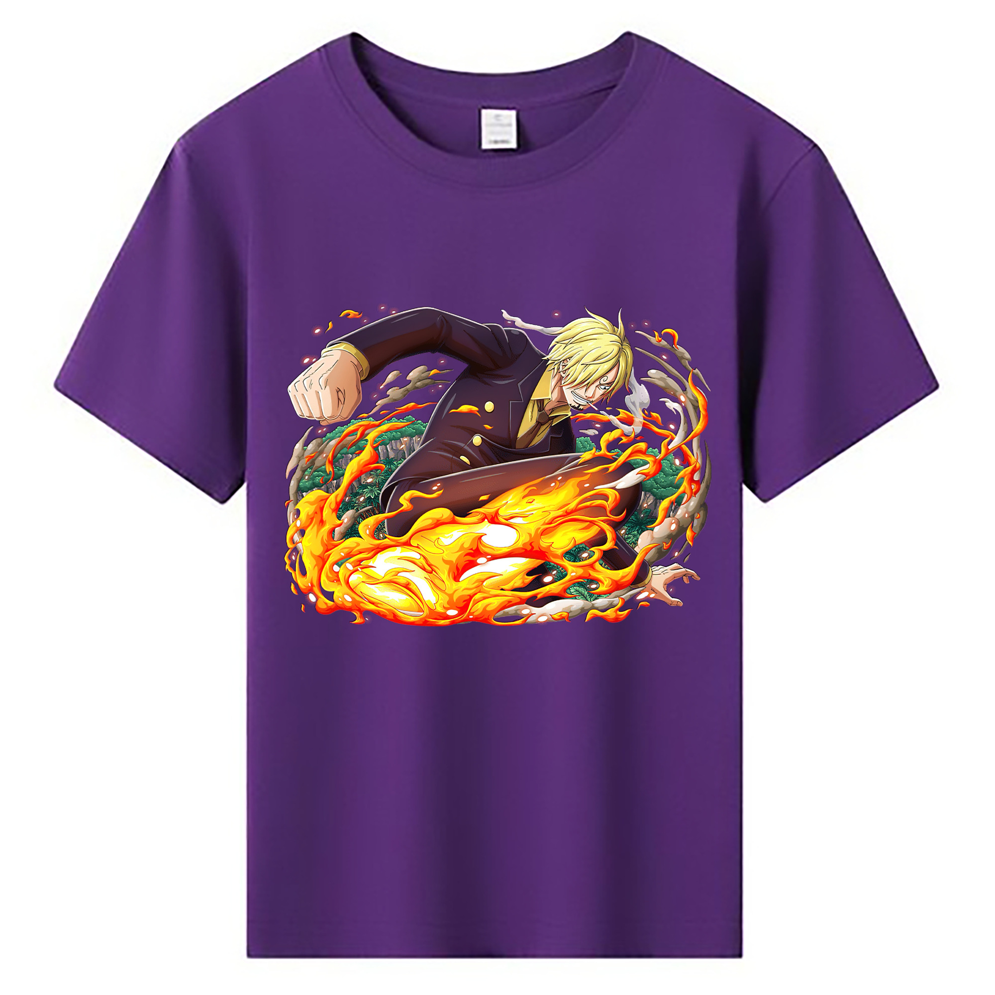 （画像用） ワンピース サンジ ONE PIECE Sanji 綿100％キッズTシャツ（フロントプリント）
