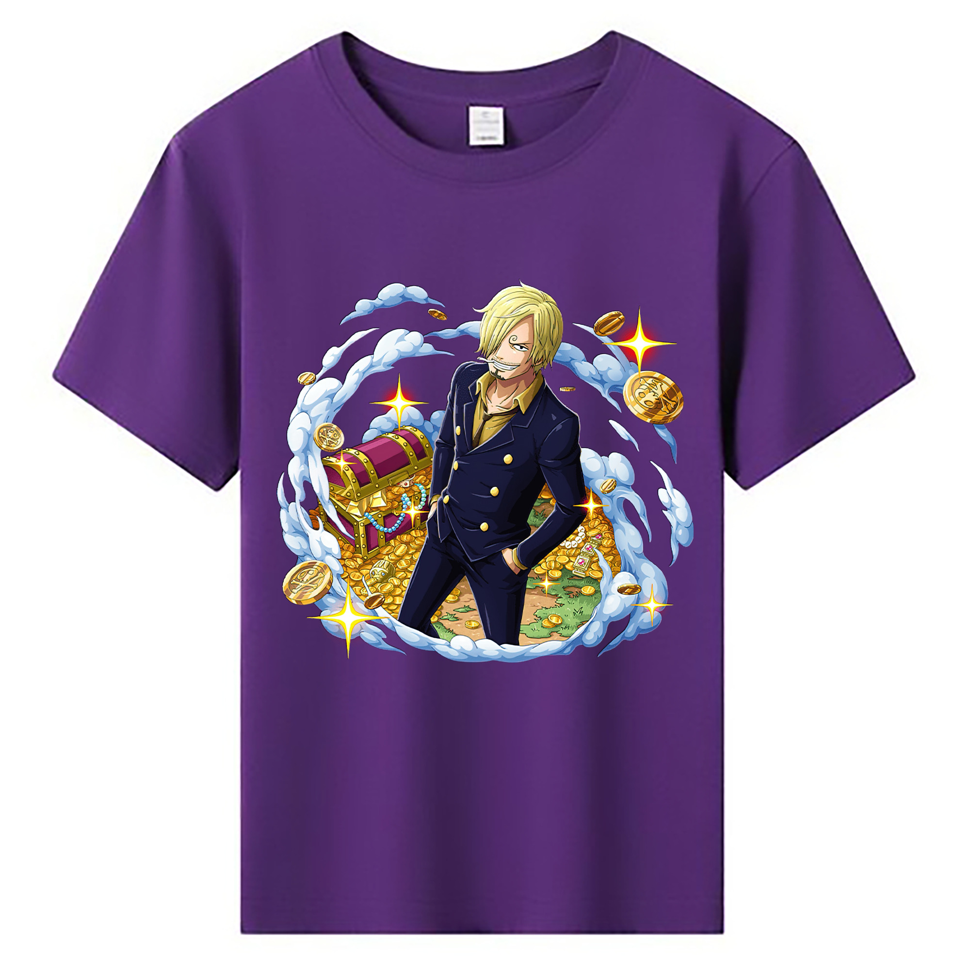 （画像用） ワンピース サンジ ONE PIECE Sanji 綿100％キッズTシャツ（フロントプリント）
