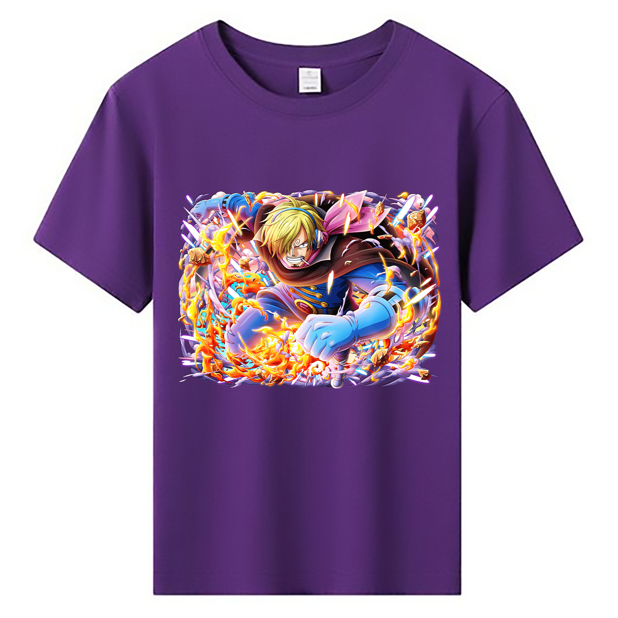 （画像用） ワンピース サンジ ONE PIECE Sanji 綿100％キッズTシャツ（フロントプリント）