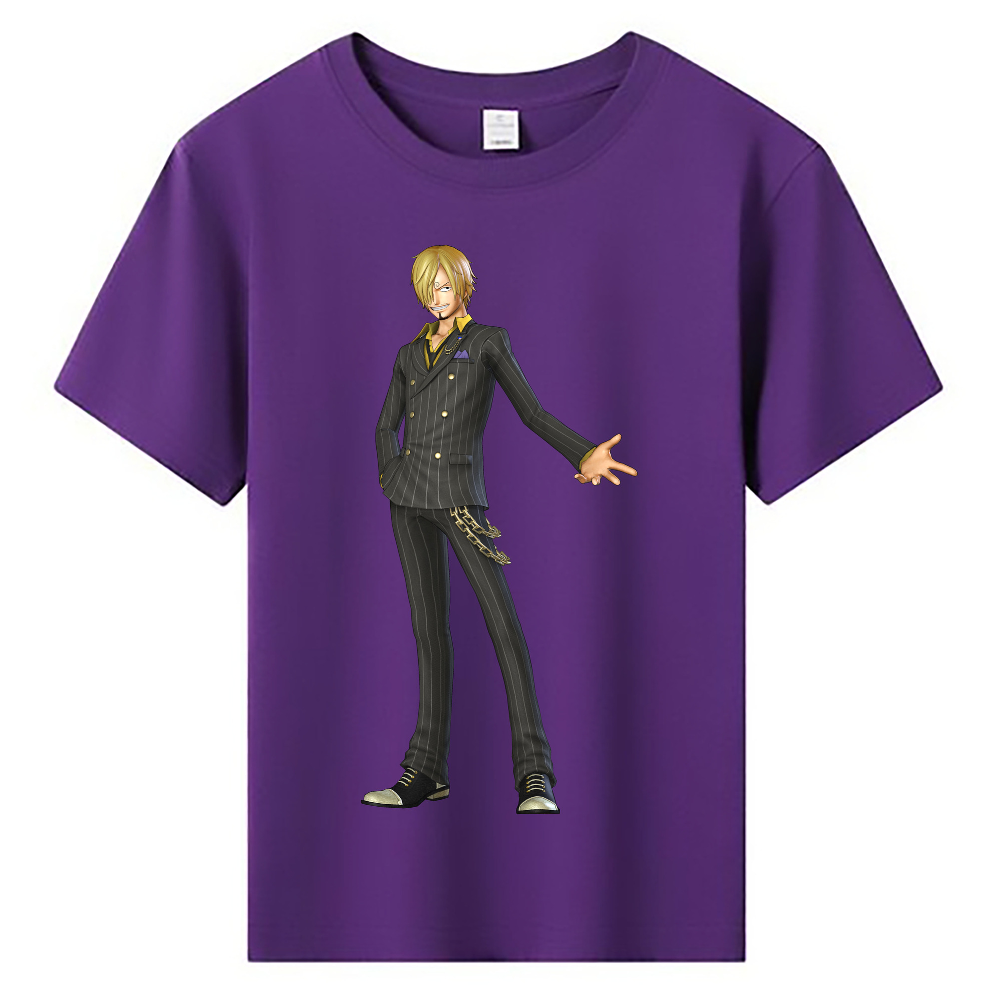 （画像用） ワンピース サンジ ONE PIECE Sanji 綿100％キッズTシャツ（フロントプリント）