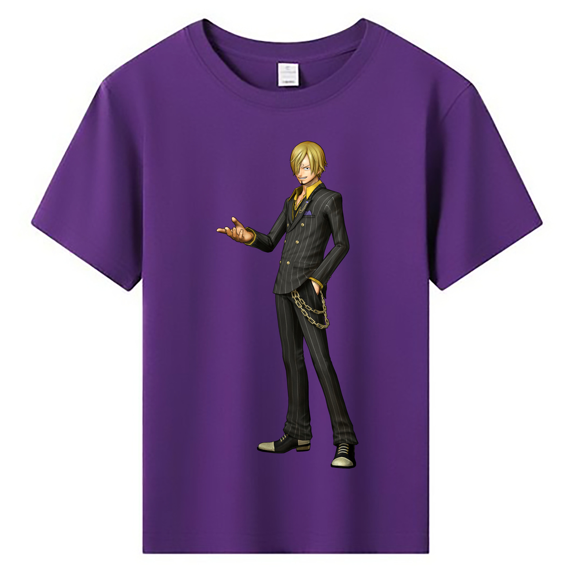 （画像用） ワンピース サンジ ONE PIECE Sanji 綿100％キッズTシャツ（フロントプリント）