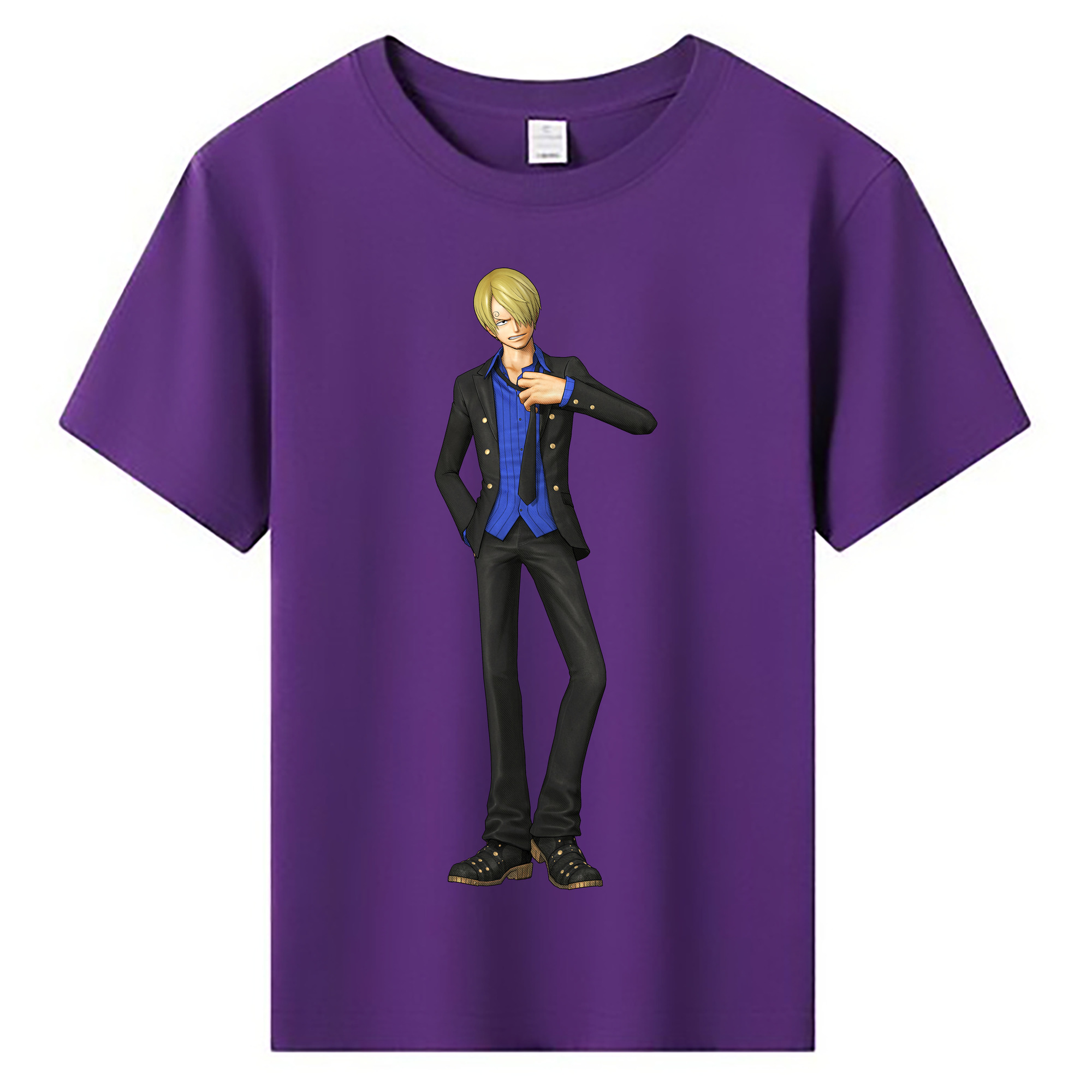 （画像用） ワンピース サンジ ONE PIECE Sanji 綿100％キッズTシャツ（フロントプリント）