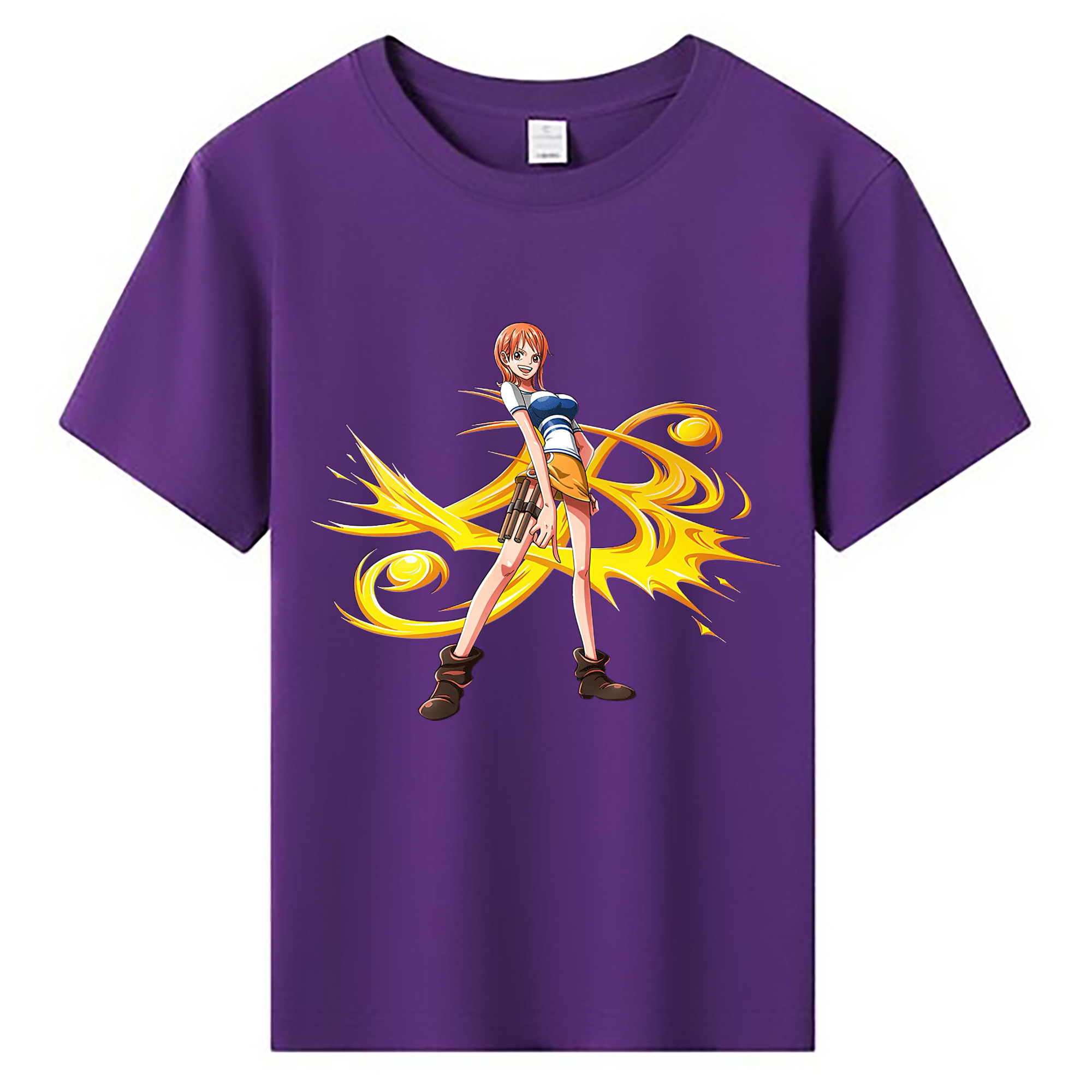 （画像用） ワンピース ナミ ONE PIECE Nami 綿100％キッズTシャツ（フロントプリント）