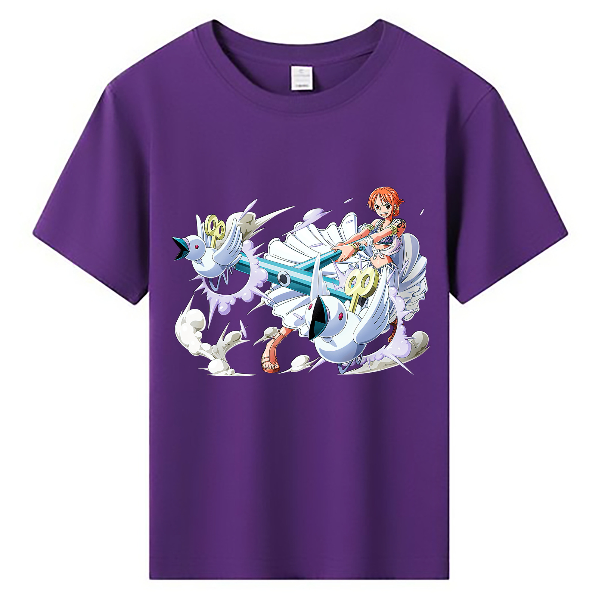 （画像用） ワンピース ナミ ONE PIECE Nami 綿100％キッズTシャツ（フロントプリント）