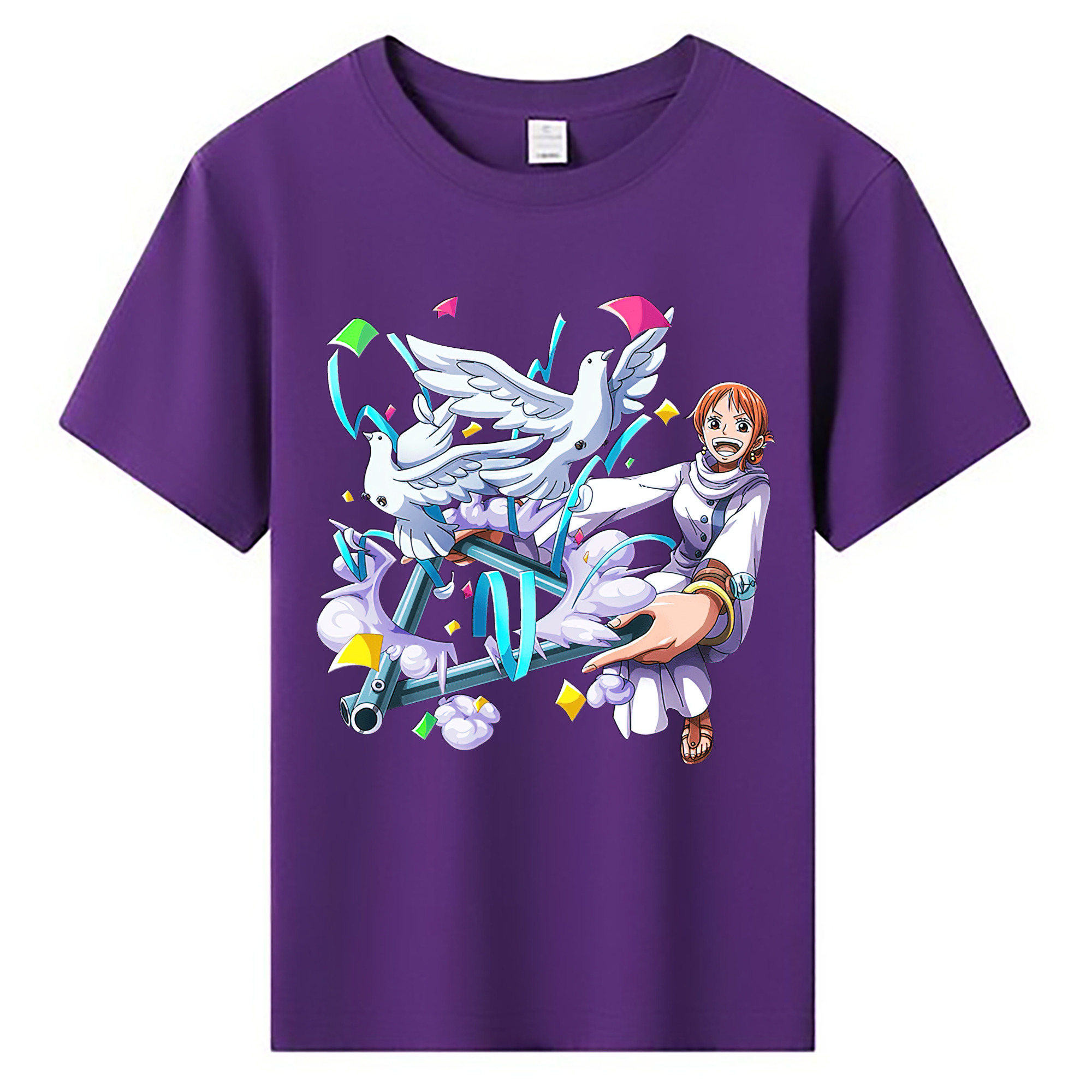 （画像用） ワンピース ナミ ONE PIECE Nami 綿100％キッズTシャツ（フロントプリント）