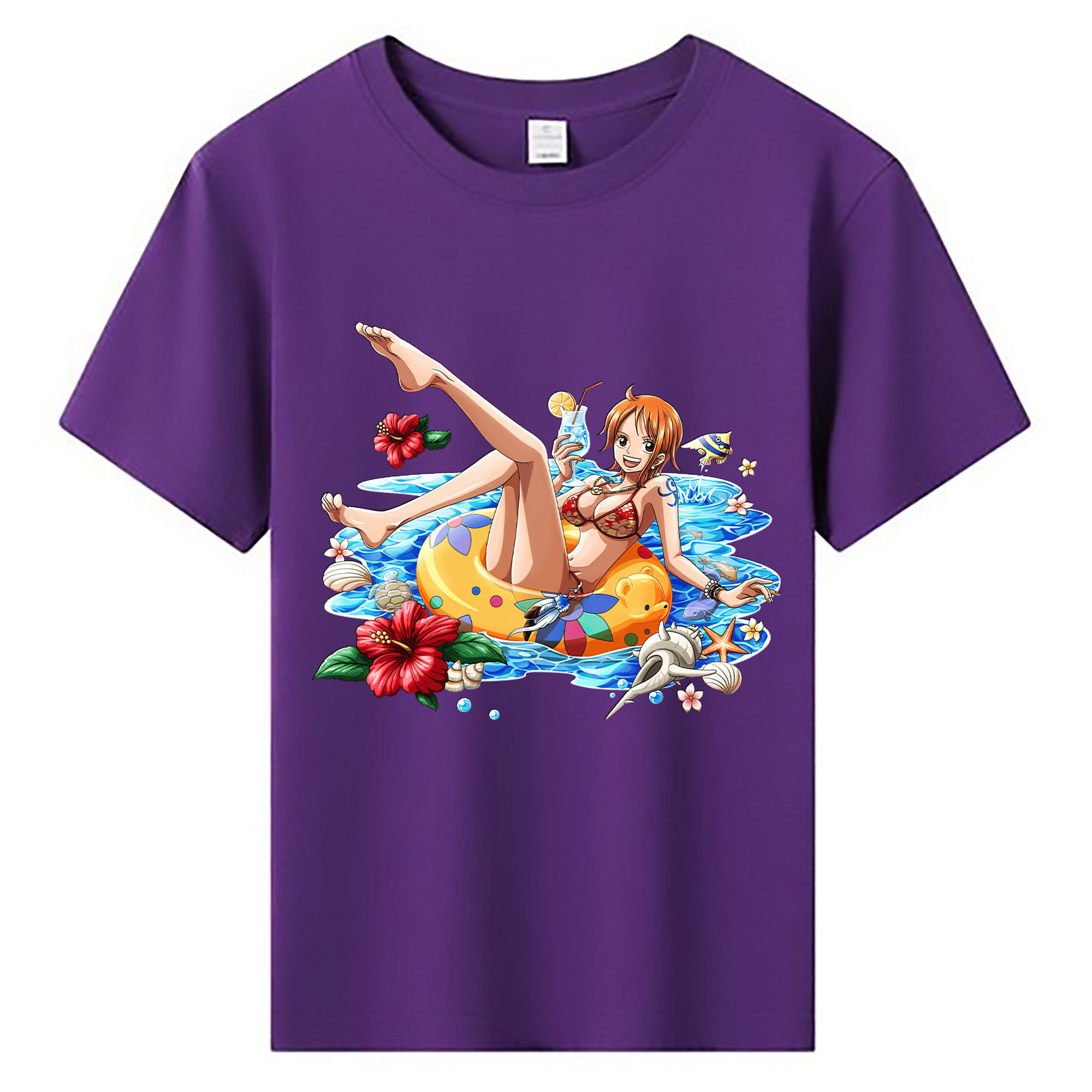 （画像用） ワンピース ナミ ONE PIECE Nami 綿100％キッズTシャツ（フロントプリント）