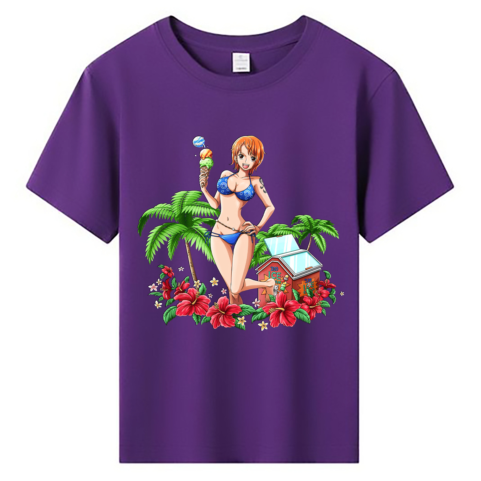 （画像用） ワンピース ナミ ONE PIECE Nami 綿100％キッズTシャツ（フロントプリント）