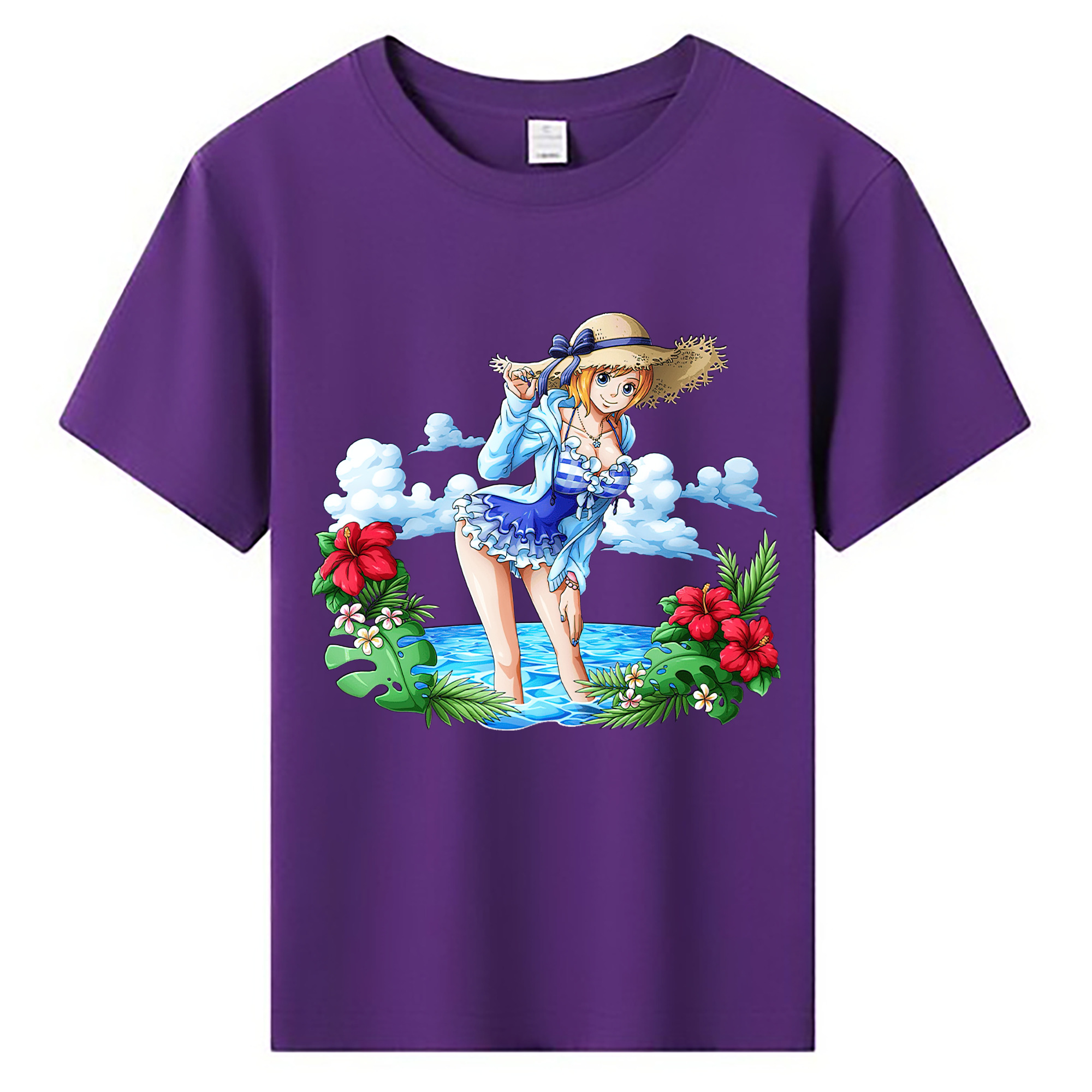 （画像用） ワンピース ナミ ONE PIECE Nami 綿100％キッズTシャツ（フロントプリント）