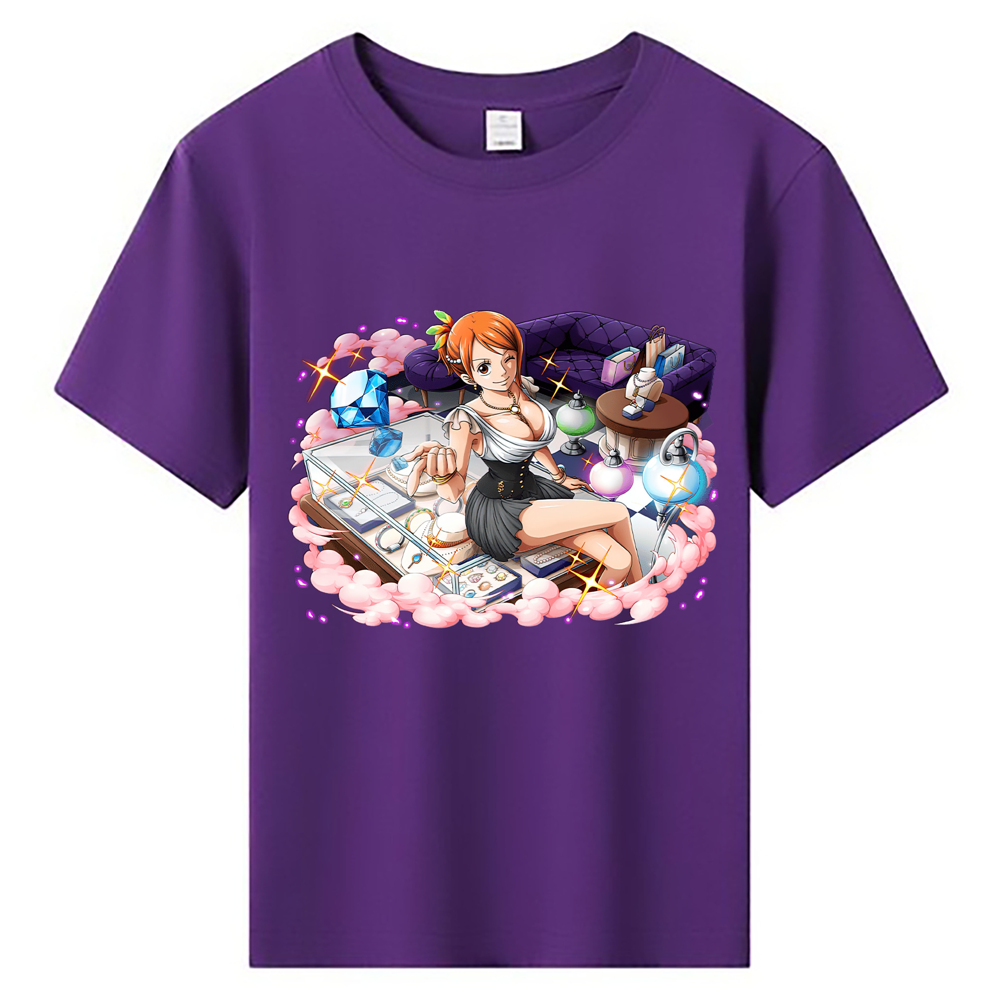 （画像用） ワンピース ナミ ONE PIECE Nami 綿100％キッズTシャツ（フロントプリント）