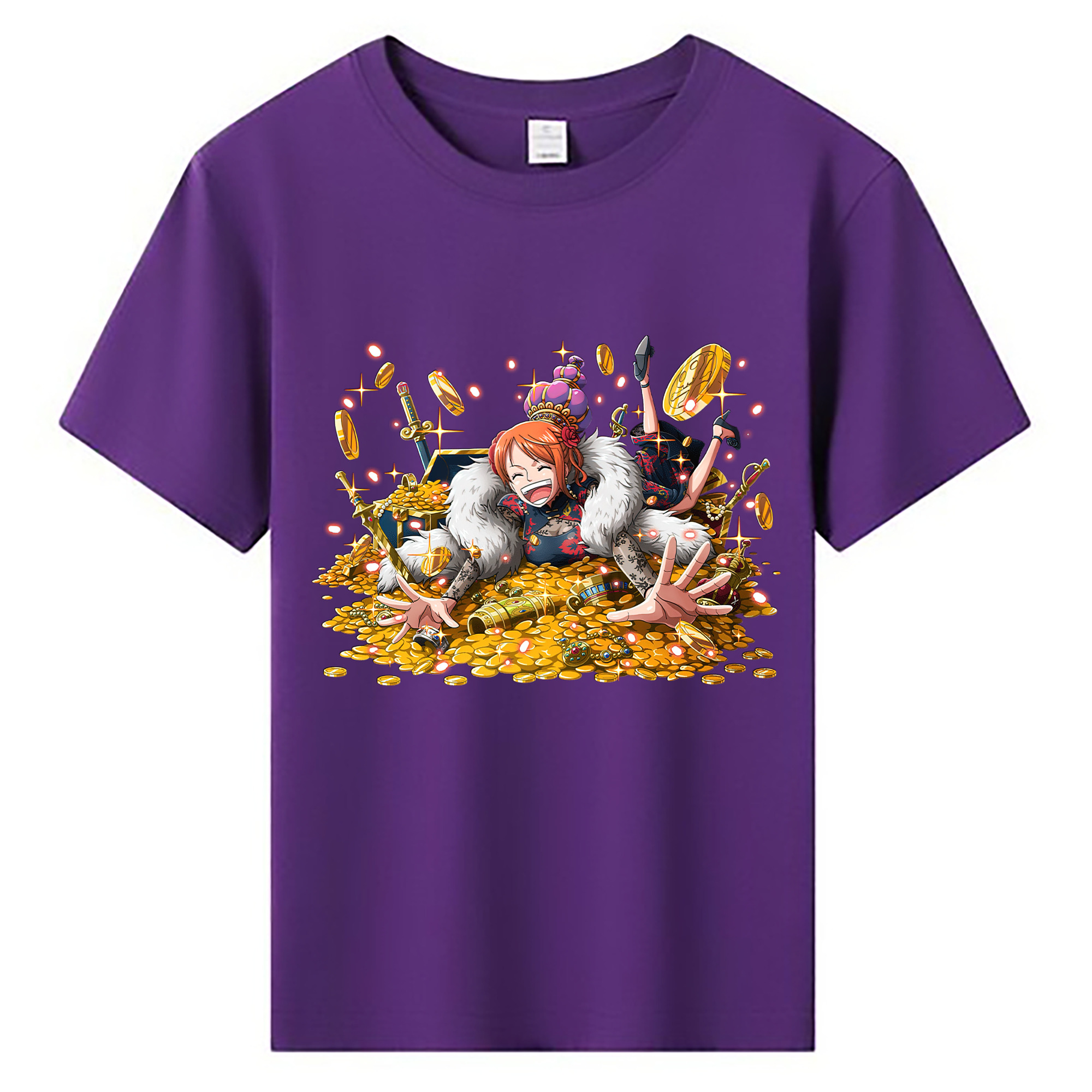 （画像用） ワンピース ナミ ONE PIECE Nami 綿100％キッズTシャツ（フロントプリント）