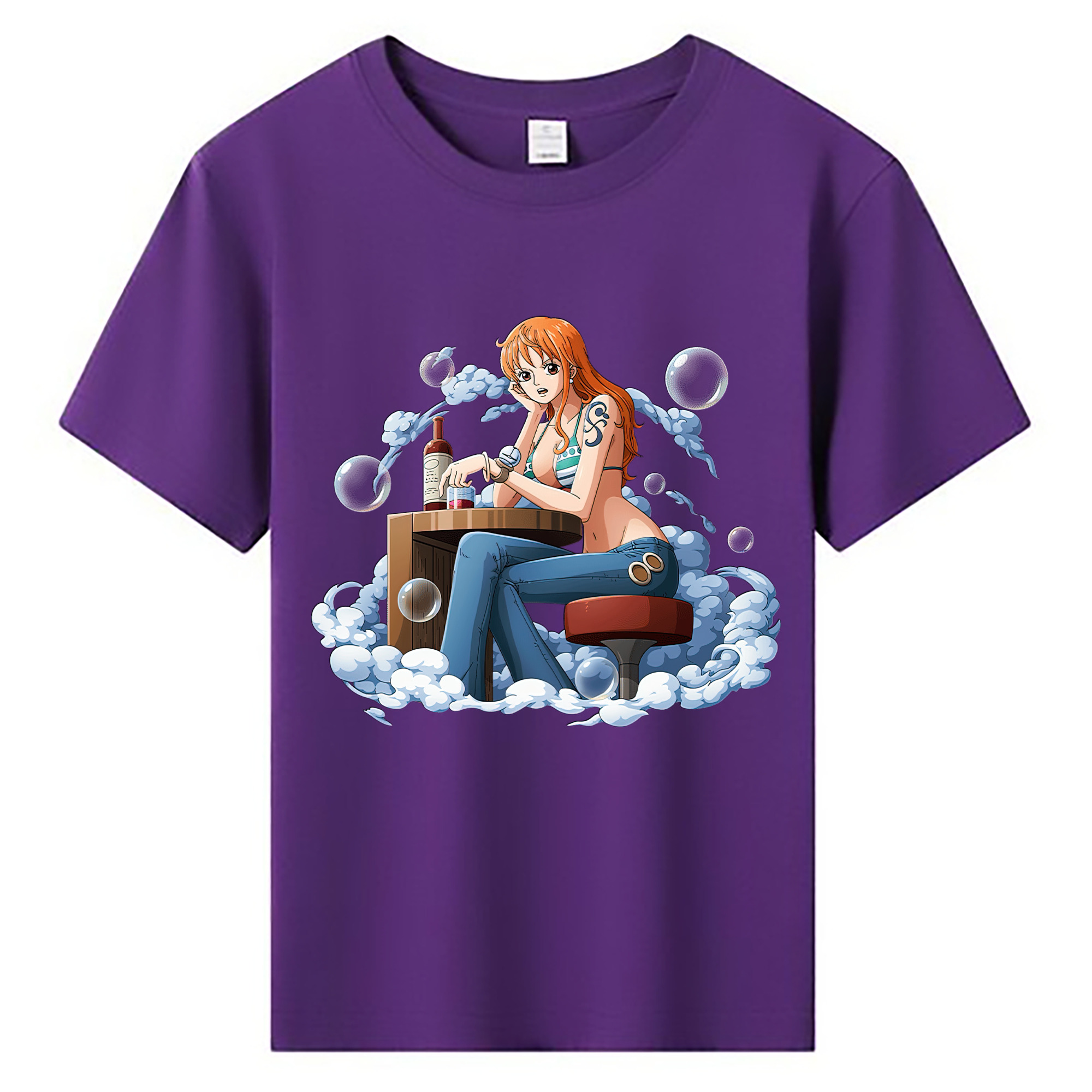 （画像用） ワンピース ナミ ONE PIECE Nami 綿100％キッズTシャツ（フロントプリント）