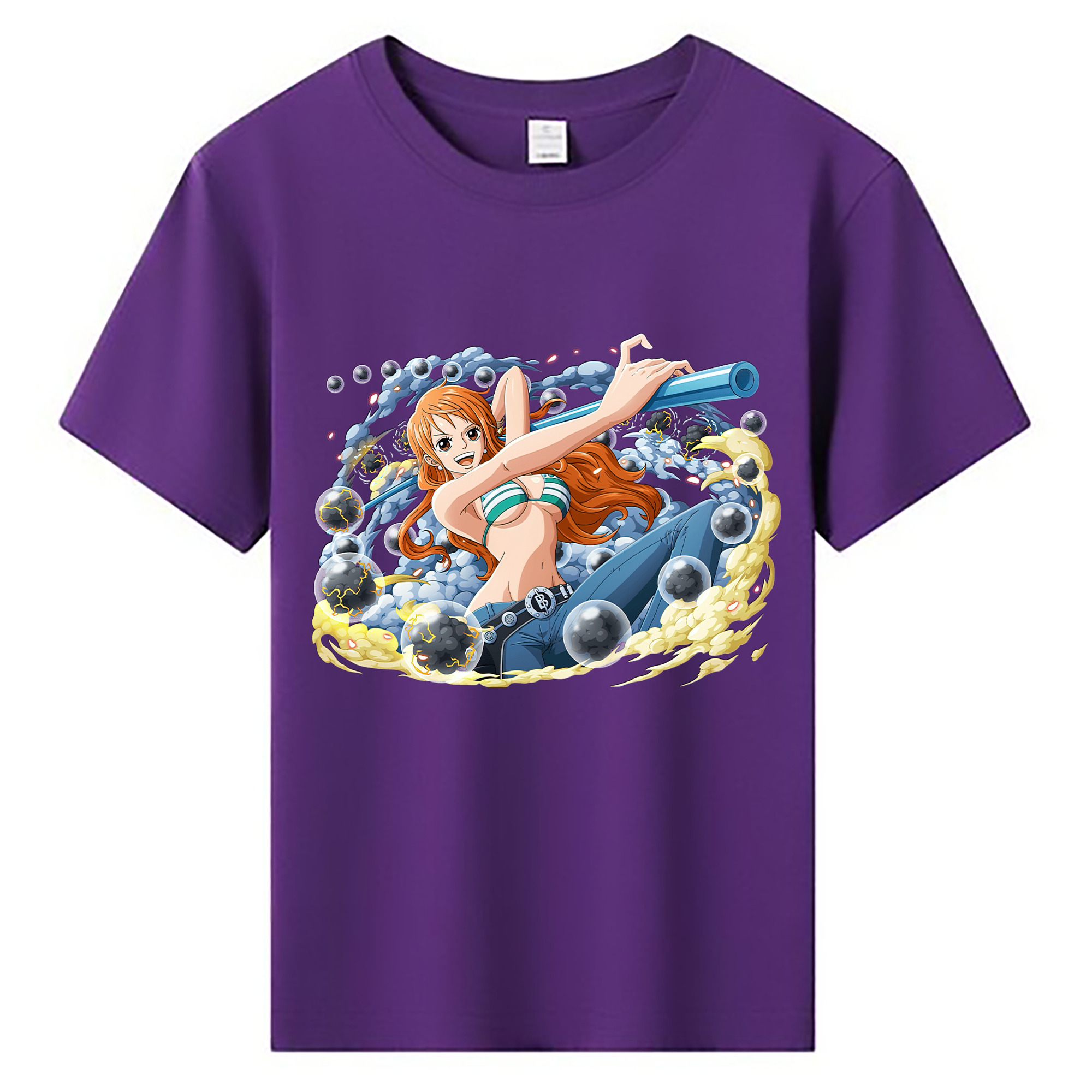 （画像用） ワンピース ナミ ONE PIECE Nami 綿100％キッズTシャツ（フロントプリント）