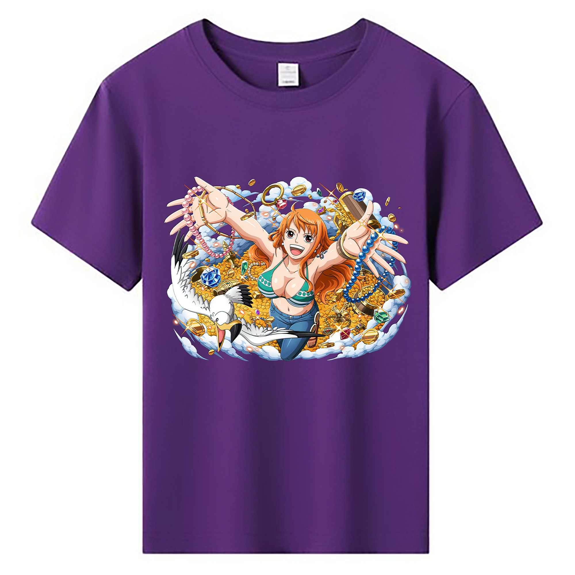 （画像用） ワンピース ナミ ONE PIECE Nami 綿100％キッズTシャツ（フロントプリント）