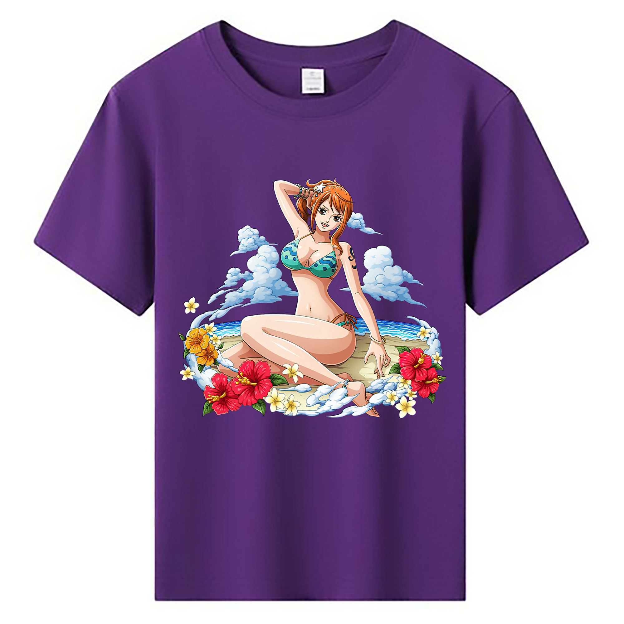 （画像用） ワンピース ナミ ONE PIECE Nami 綿100％キッズTシャツ（フロントプリント）