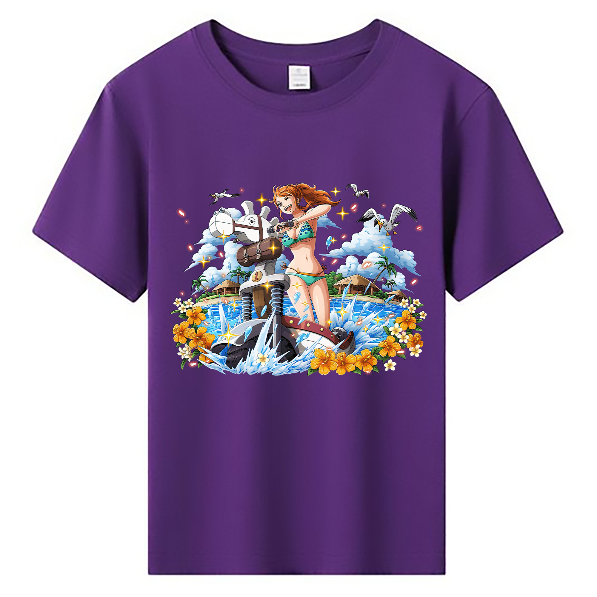 （画像用） ワンピース ナミ ONE PIECE Nami 綿100％キッズTシャツ（フロントプリント）