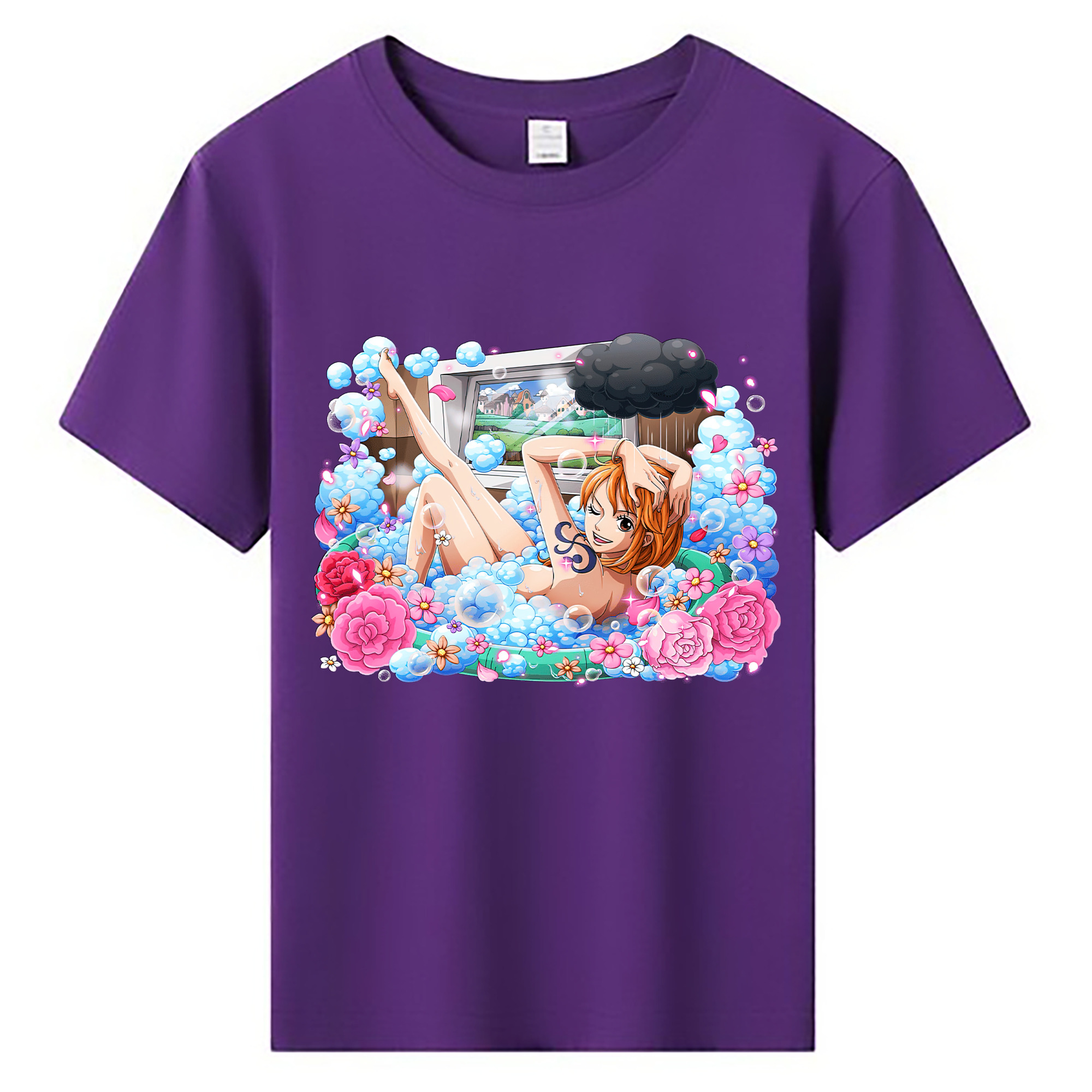 （画像用） ワンピース ナミ ONE PIECE Nami 綿100％キッズTシャツ（フロントプリント）