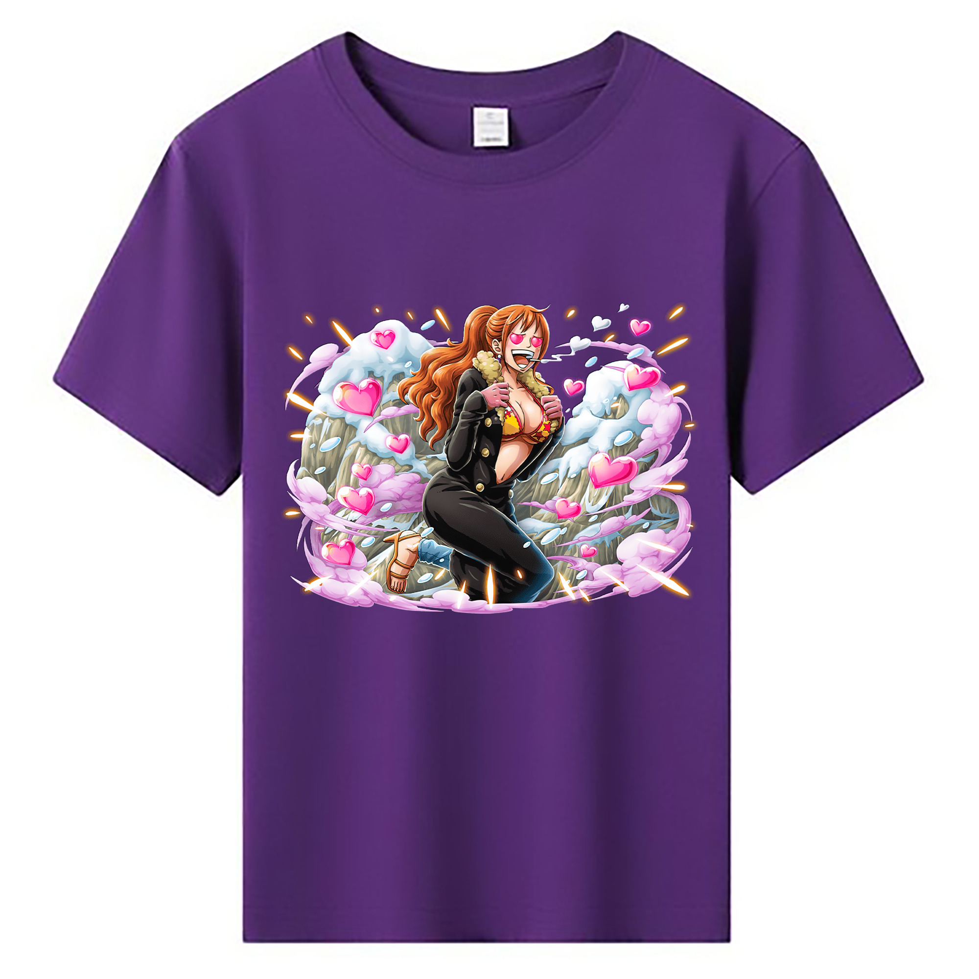 （画像用） ワンピース ナミ ONE PIECE Nami 綿100％キッズTシャツ（フロントプリント）
