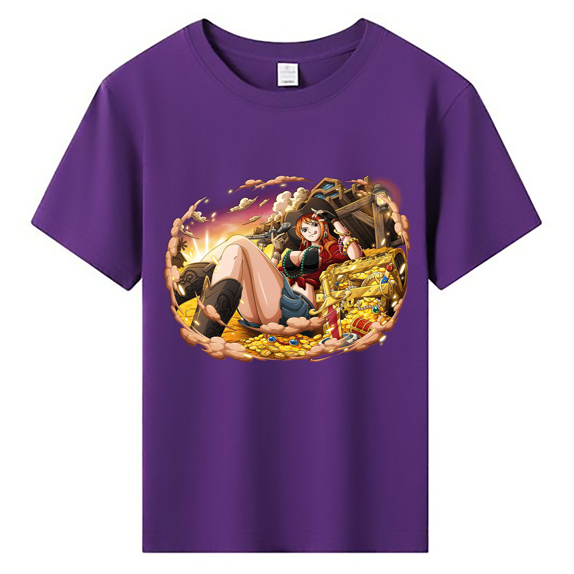 （画像用） ワンピース ナミ ONE PIECE Nami 綿100％キッズTシャツ（フロントプリント）