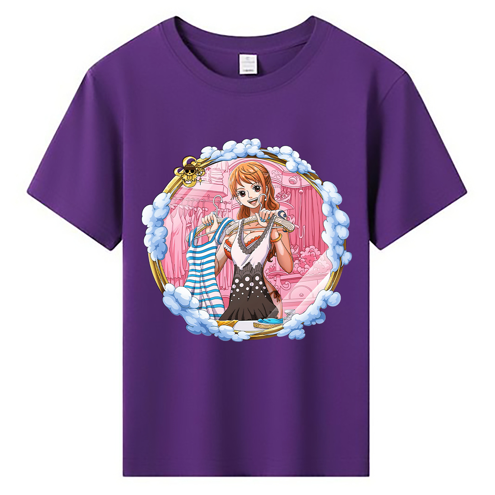 （画像用） ワンピース ナミ ONE PIECE Nami 綿100％キッズTシャツ（フロントプリント）