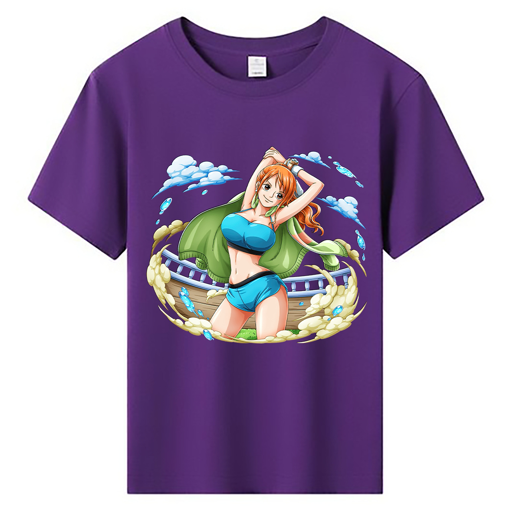 （画像用） ワンピース ナミ ONE PIECE Nami 綿100％キッズTシャツ（フロントプリント）