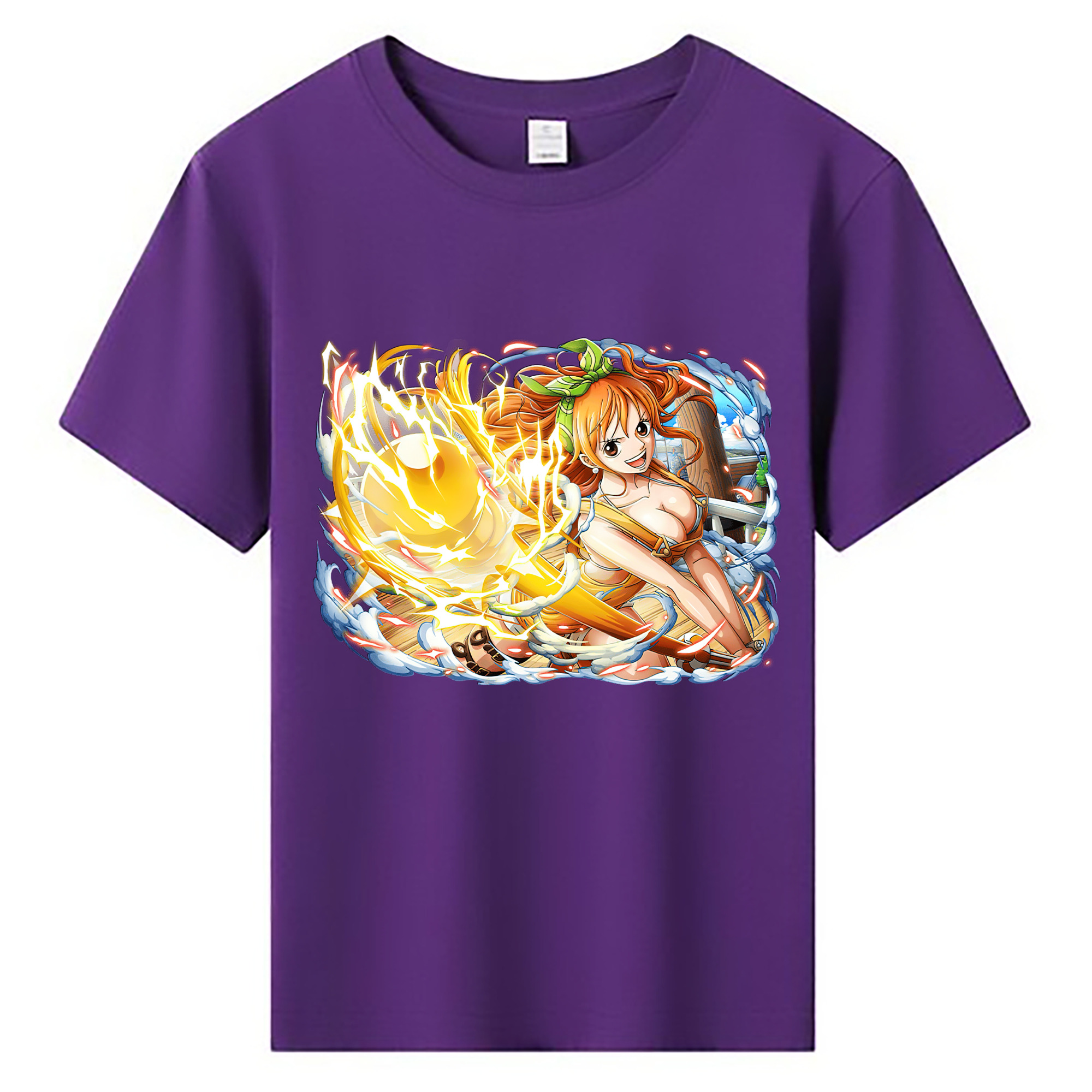 （画像用） ワンピース ナミ ONE PIECE Nami 綿100％キッズTシャツ（フロントプリント）