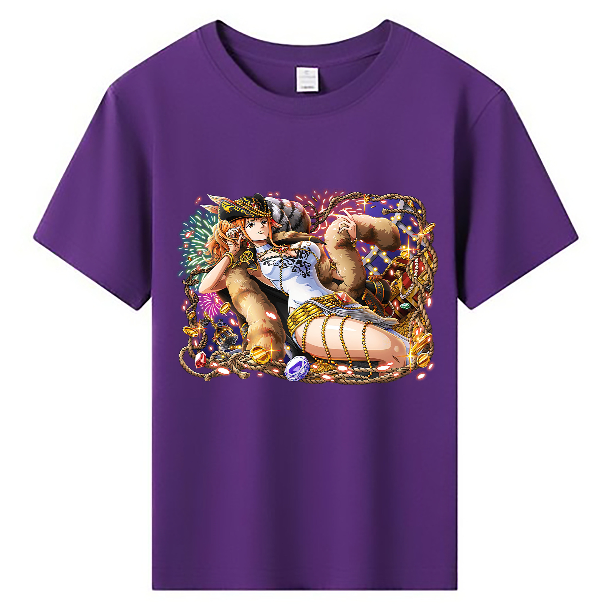 （画像用） ワンピース ナミ ONE PIECE Nami 綿100％キッズTシャツ（フロントプリント）