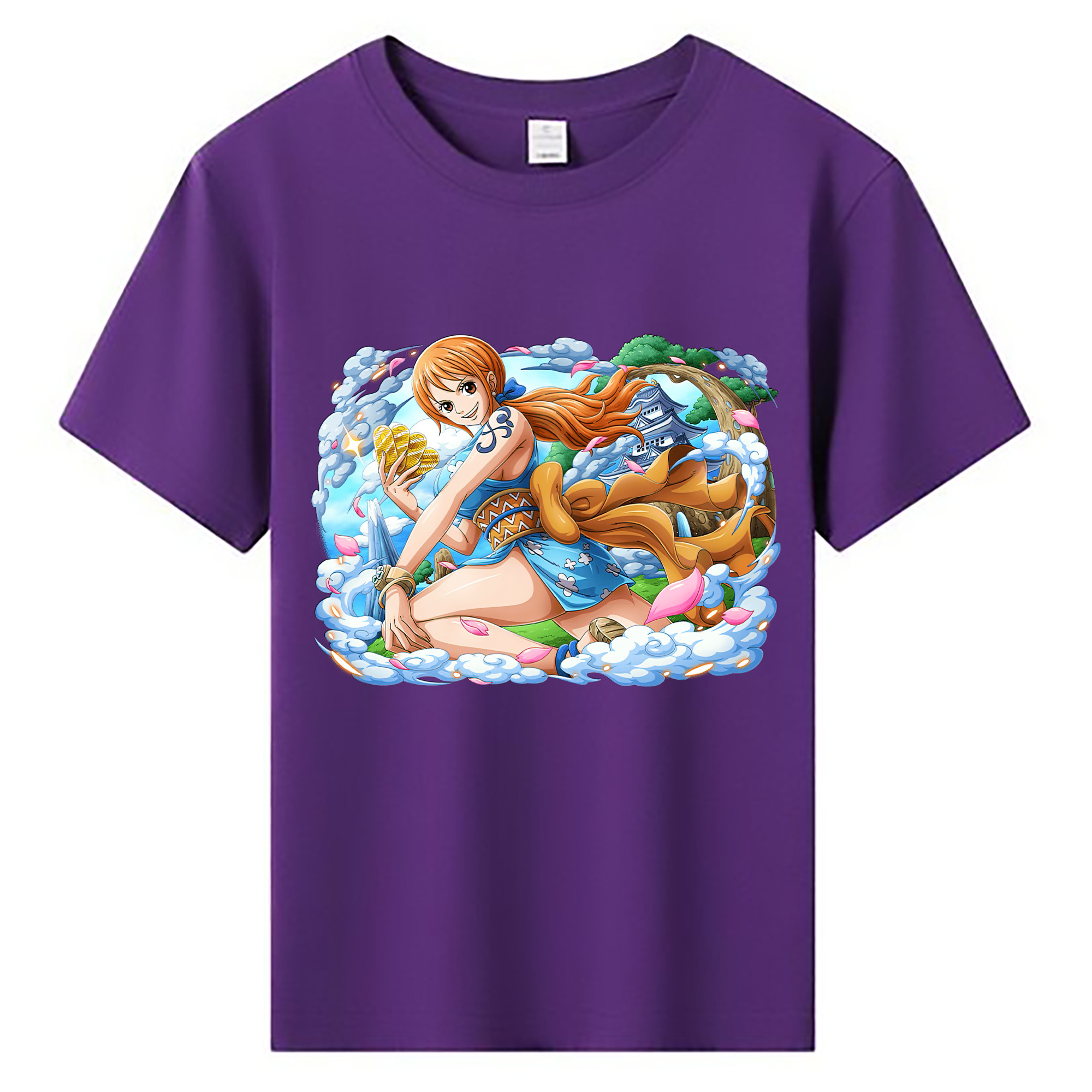 （画像用） ワンピース ナミ ONE PIECE Nami 綿100％キッズTシャツ（フロントプリント）