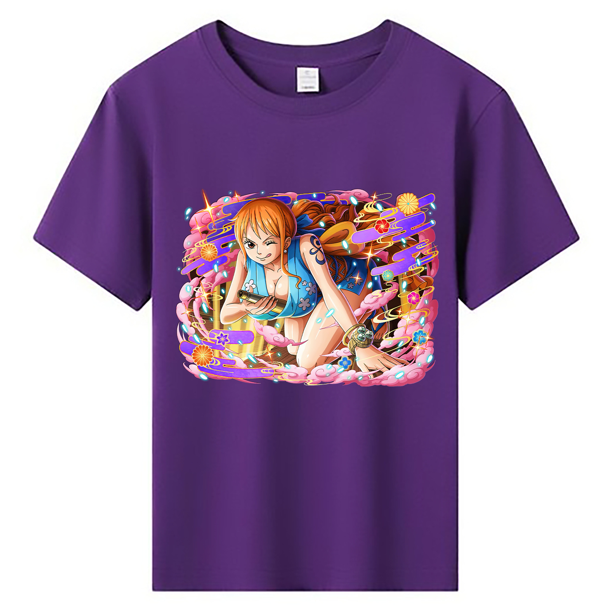 （画像用） ワンピース ナミ ONE PIECE Nami 綿100％キッズTシャツ（フロントプリント）