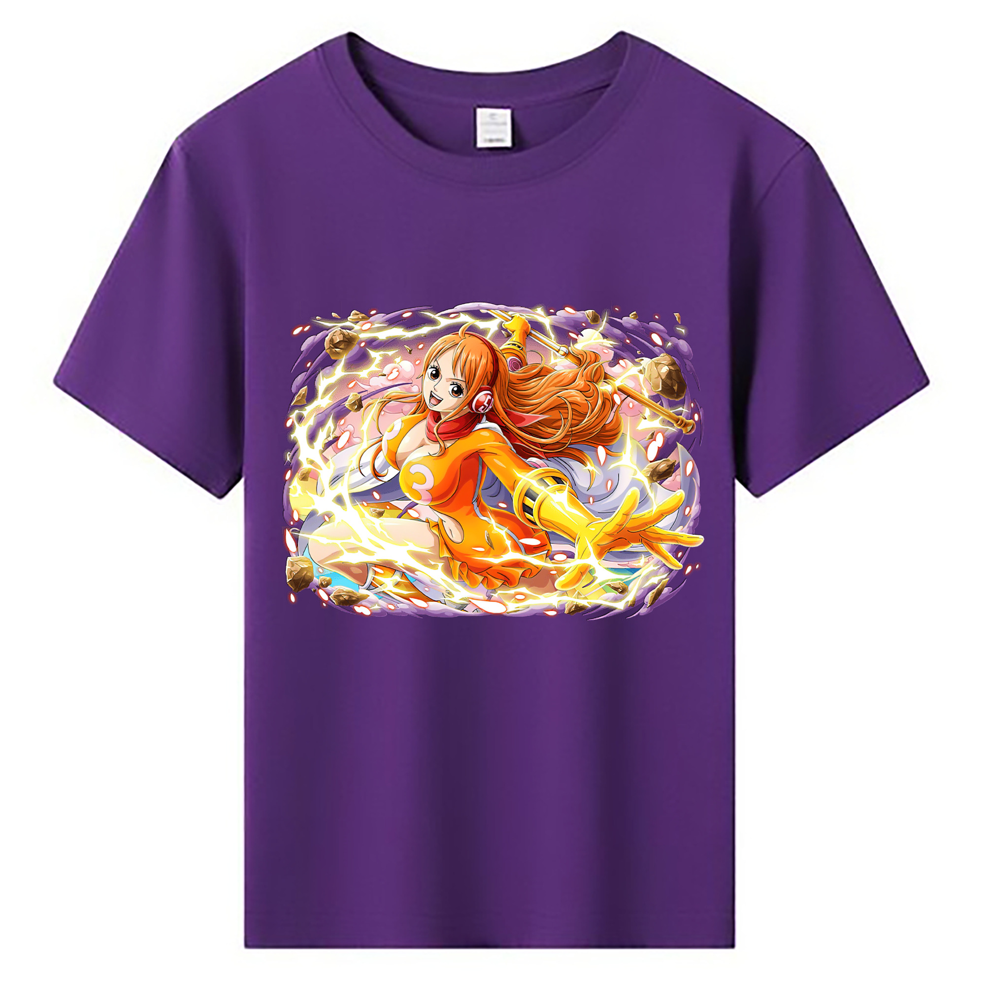 （画像用） ワンピース ナミ ONE PIECE Nami 綿100％キッズTシャツ（フロントプリント）