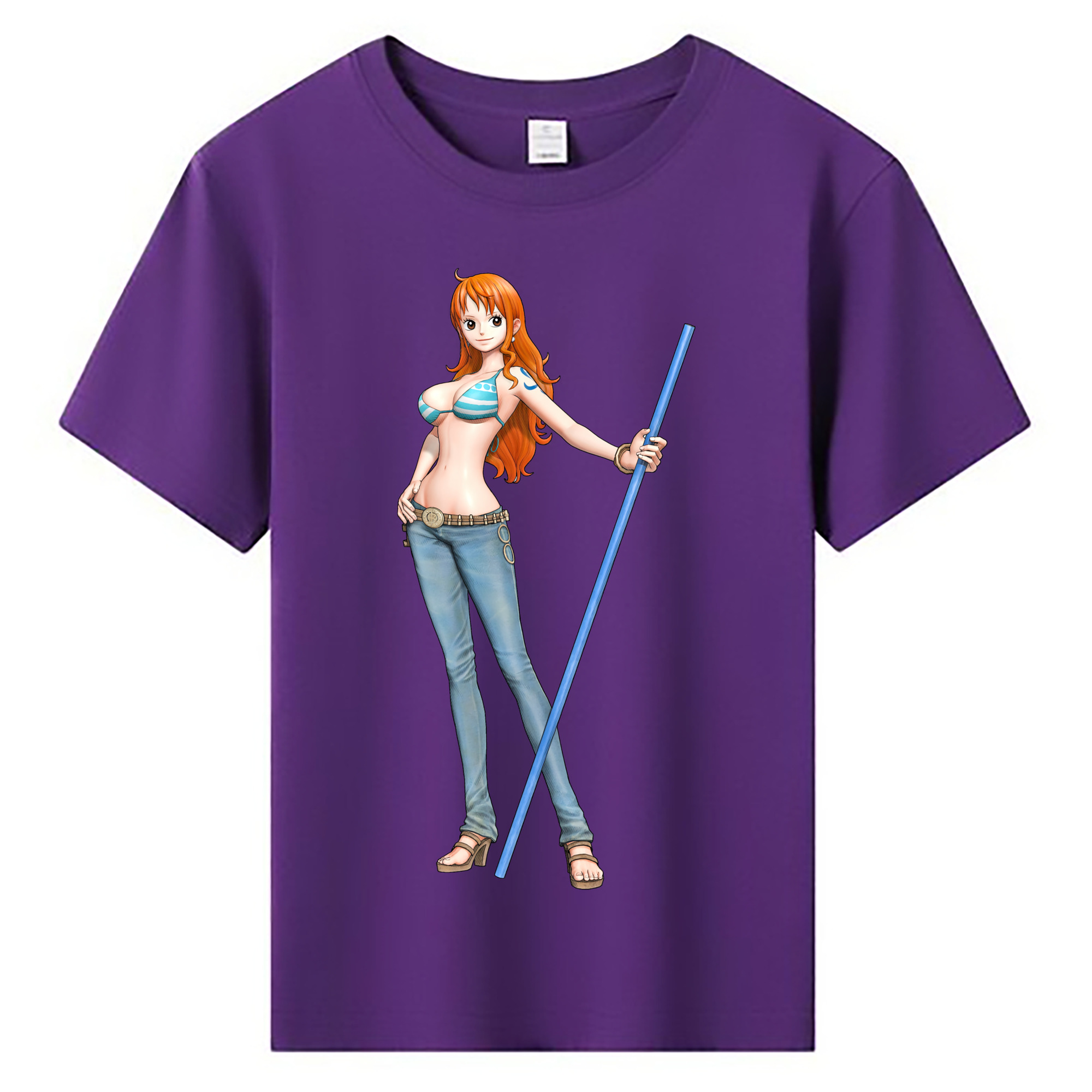 （画像用） ワンピース ナミ ONE PIECE Nami 綿100％キッズTシャツ（フロントプリント）