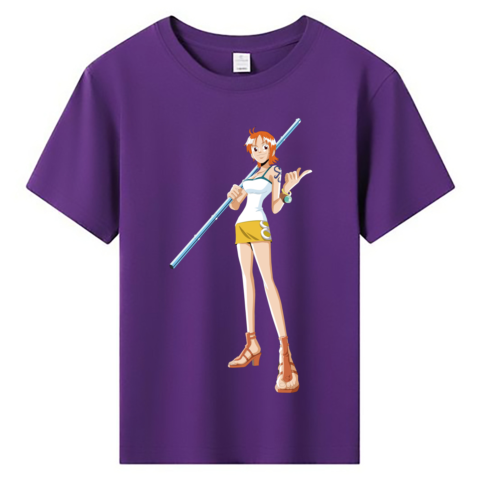 （画像用） ワンピース ナミ ONE PIECE Nami 綿100％キッズTシャツ（フロントプリント）