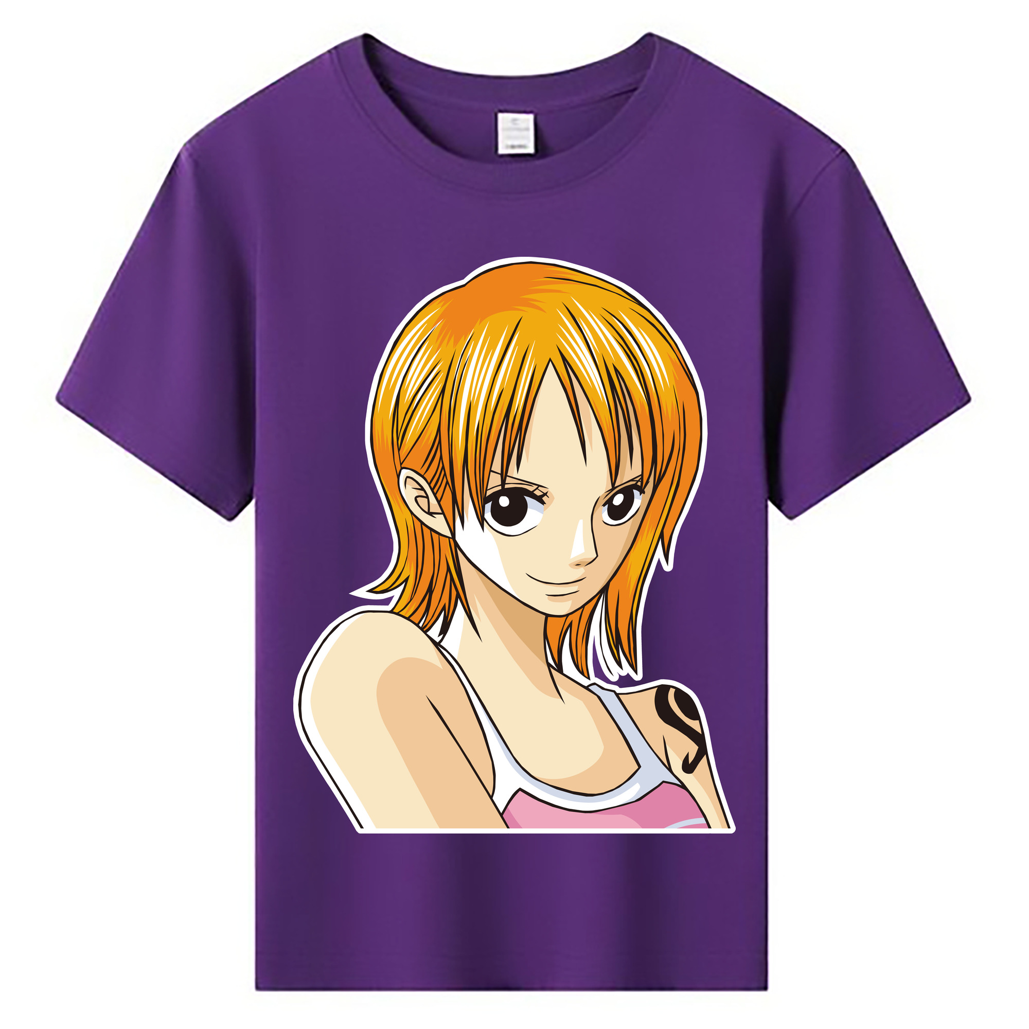 （画像用） ワンピース ナミ ONE PIECE Nami 綿100％キッズTシャツ（フロントプリント）