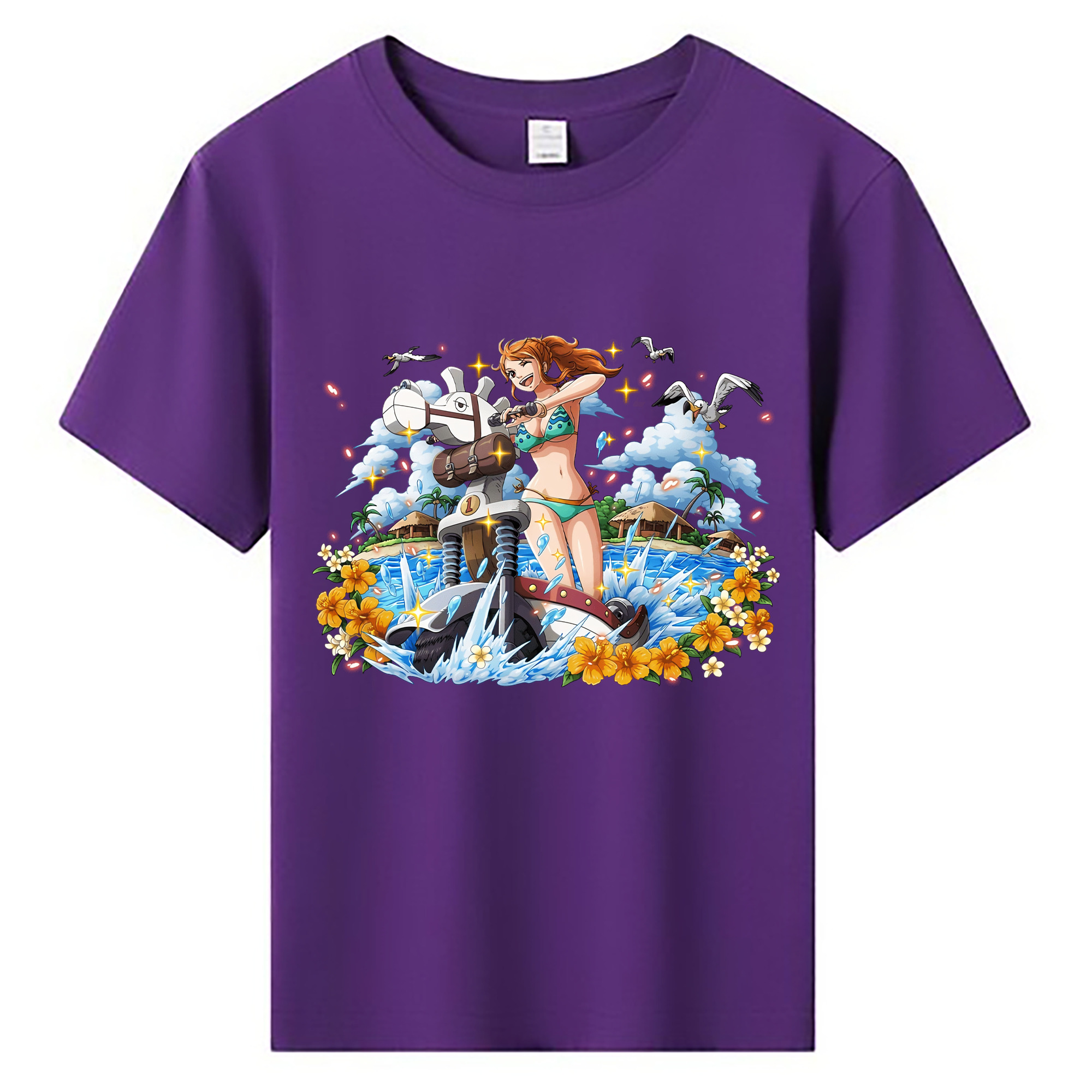 （画像用） ワンピース ナミ ONE PIECE Nami 綿100％キッズTシャツ（フロントプリント）