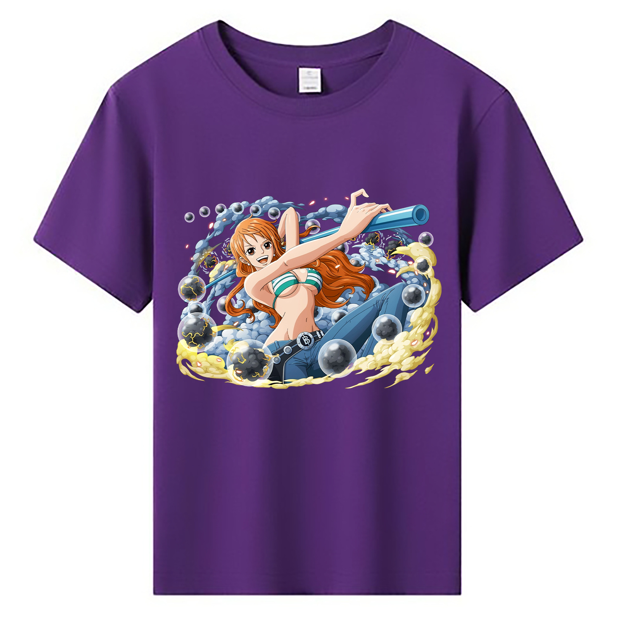 （画像用） ワンピース ナミ ONE PIECE Nami 綿100％キッズTシャツ（フロントプリント）
