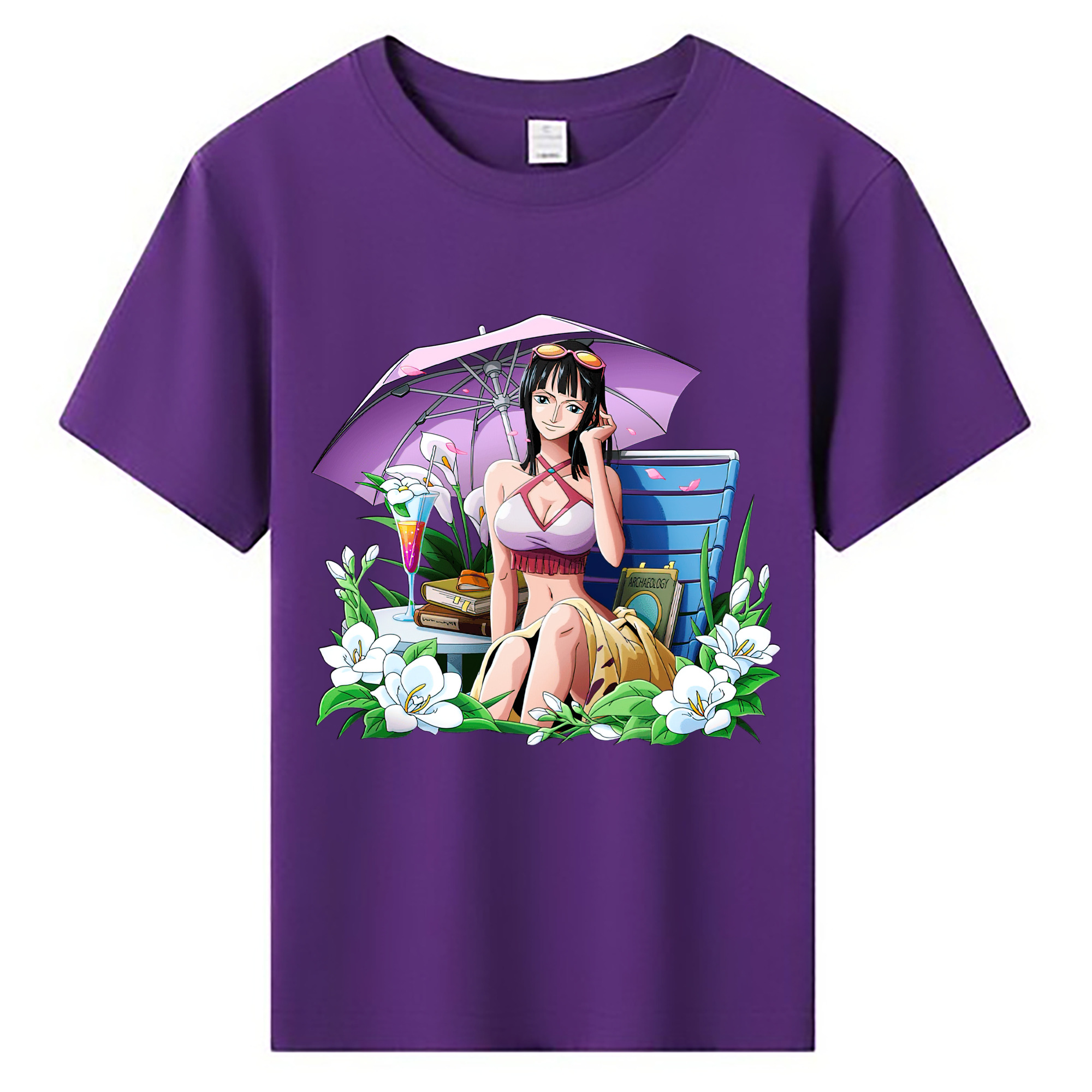 （画像用） ワンピース ニコ・ロビン ONE PIECE Nico Robin 綿100％キッズTシャツ（フロントプリント）