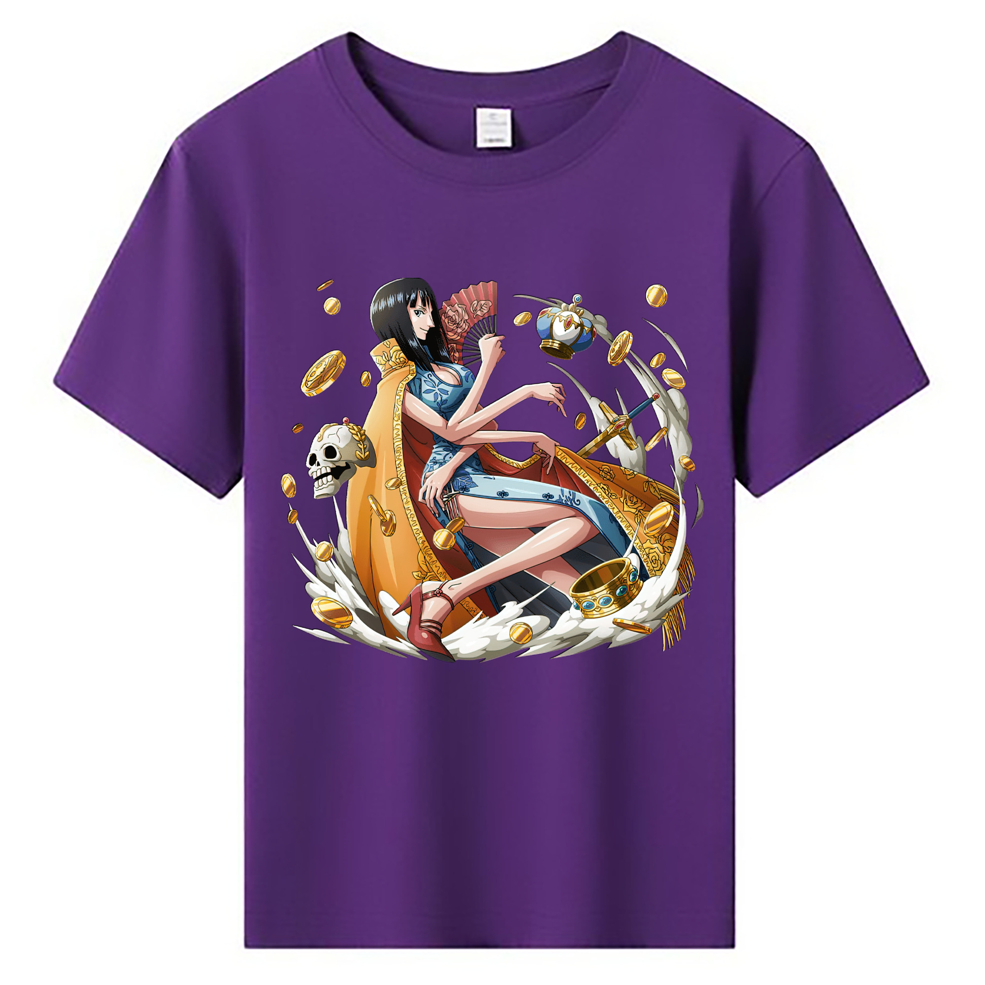 （画像用） ワンピース ニコ・ロビン ONE PIECE Nico Robin 綿100％キッズTシャツ（フロントプリント）