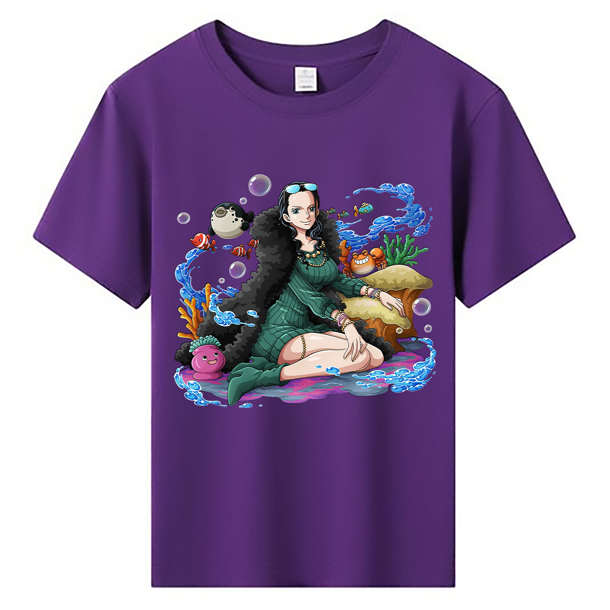 ワンピース ニコ・ロビン ONE PIECE Nico Robin 綿100％キッズTシャツ（フロントプリント）