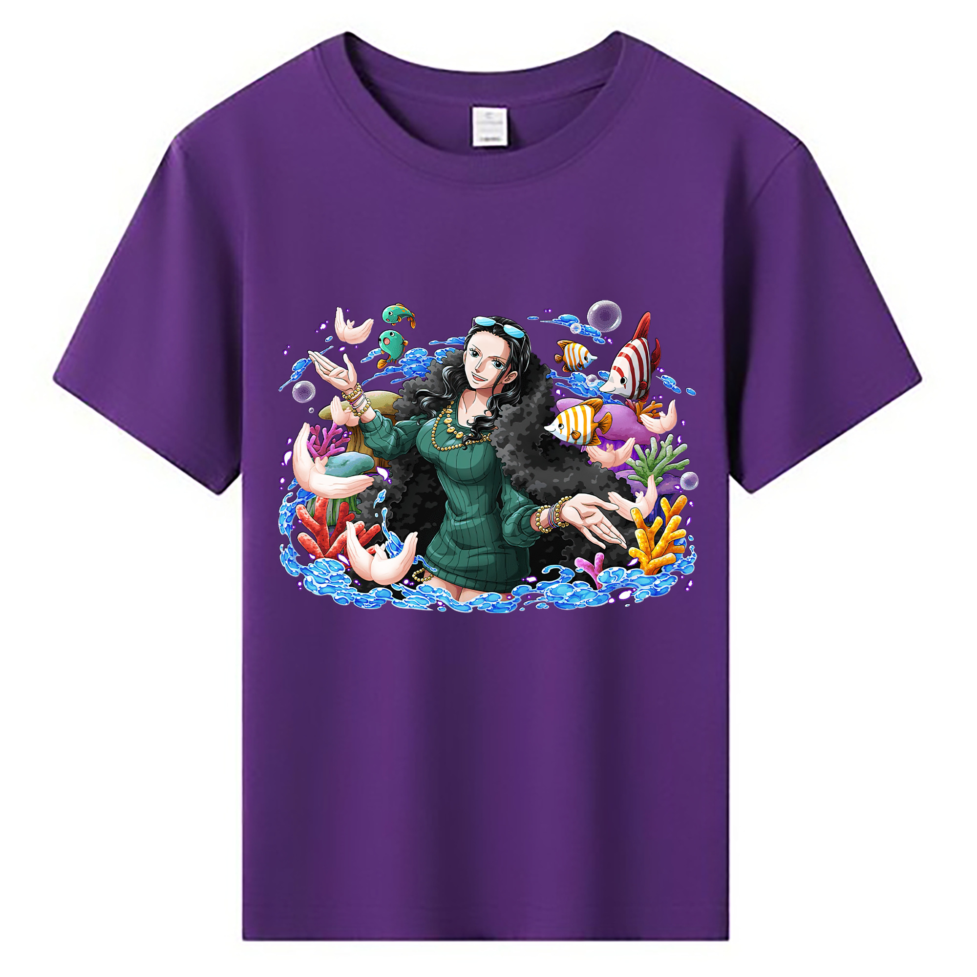ワンピース ニコ・ロビン ONE PIECE Nico Robin 綿100％キッズTシャツ（フロントプリント）