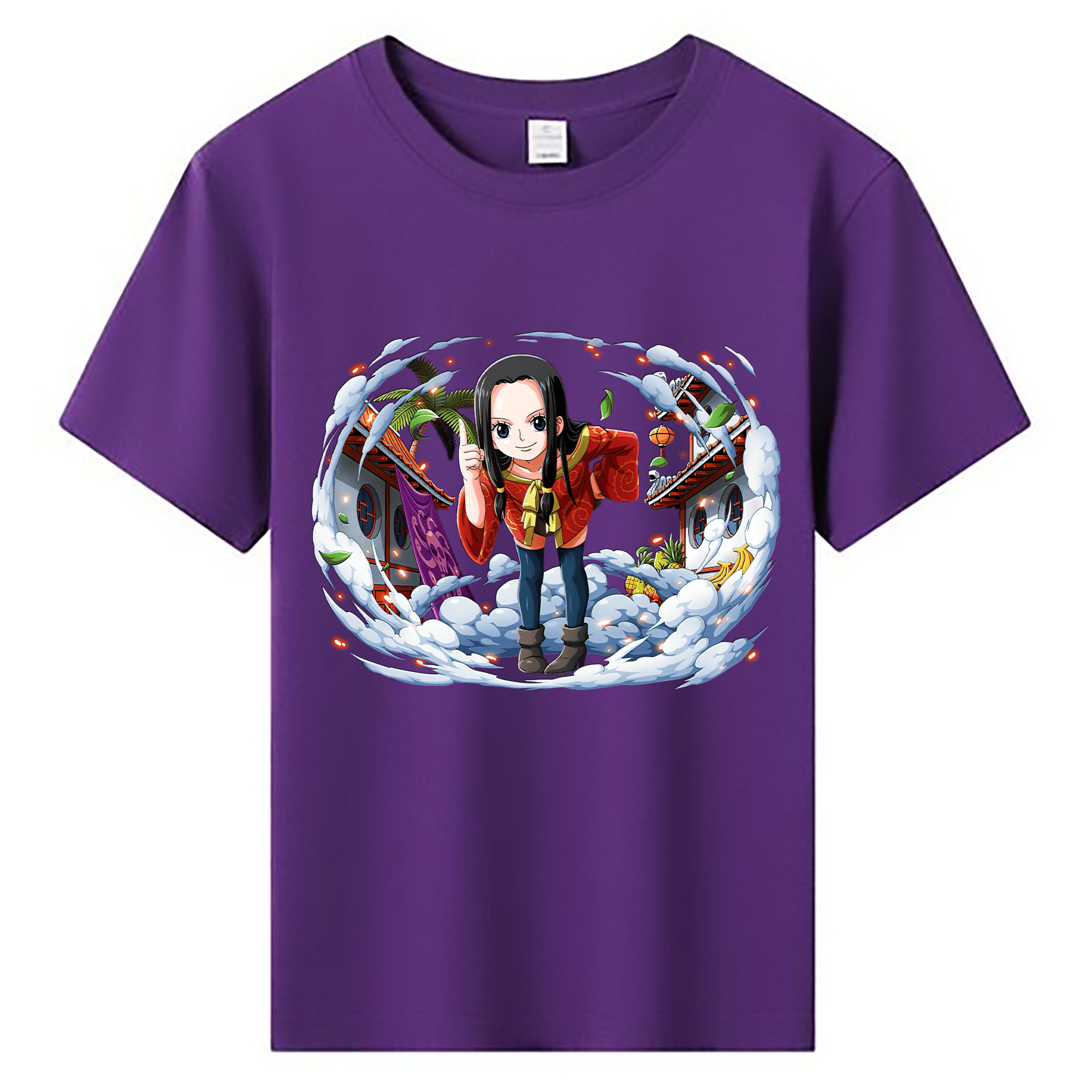 ワンピース ボア・ハンコック ONE PIECE Boa·Hancock 綿100％キッズTシャツ（フロントプリント）