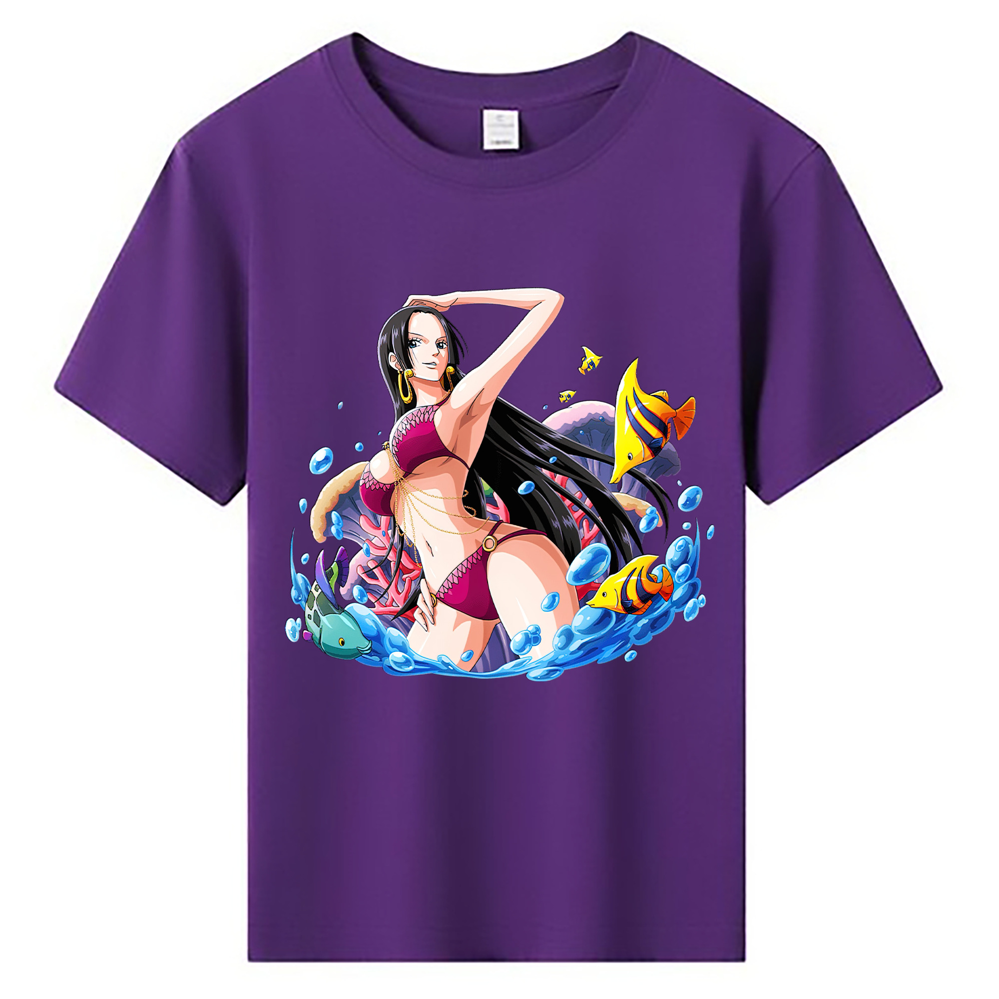 ワンピース ボア・ハンコック ONE PIECE Boa·Hancock 綿100％キッズTシャツ（フロントプリント）